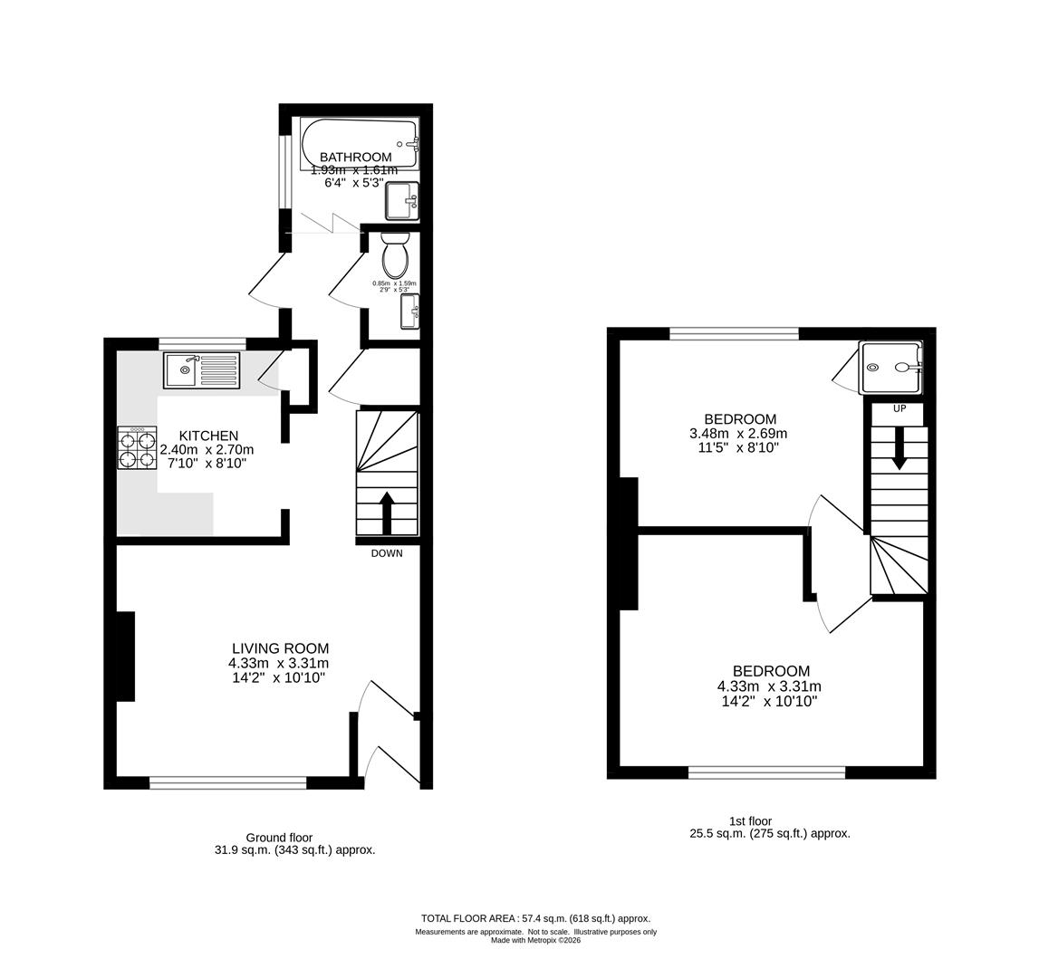 85, Stoneleigh Road, Carshalton floorplan