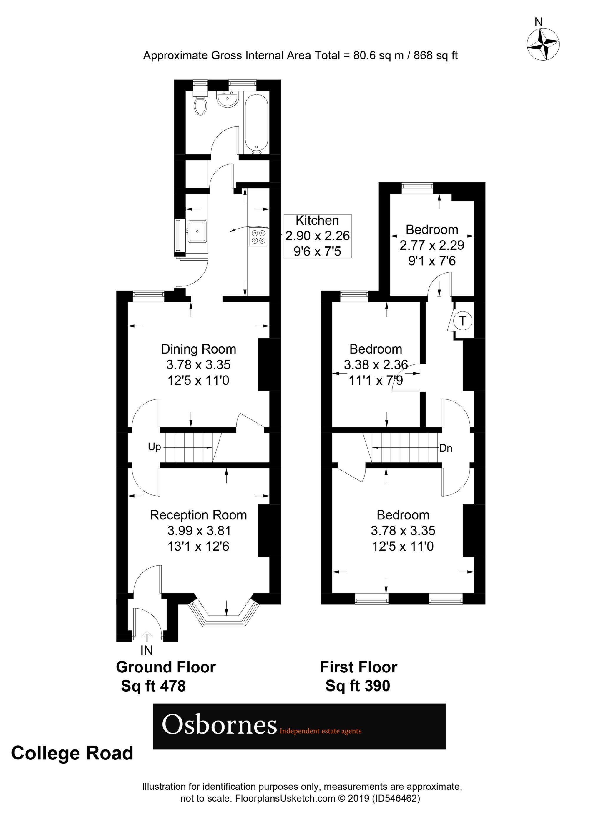 3 Bedrooms Terraced house to rent in College Road, Ash Vale GU12