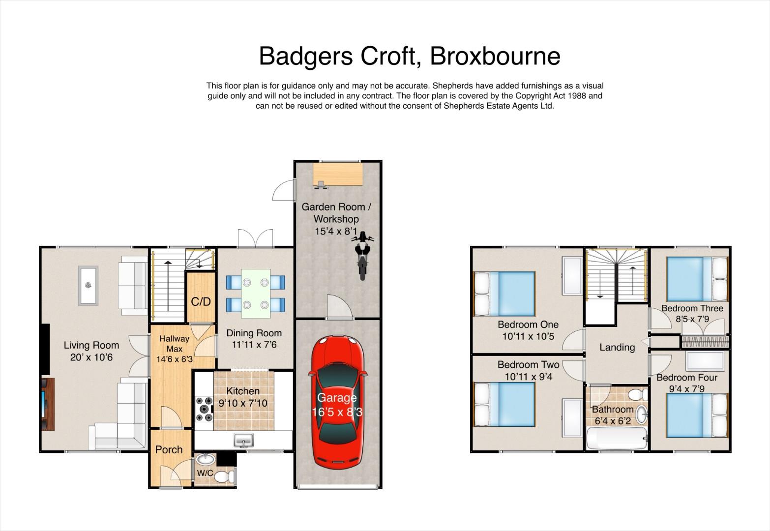 11, Badgers Croft, Broxbourne floorplan