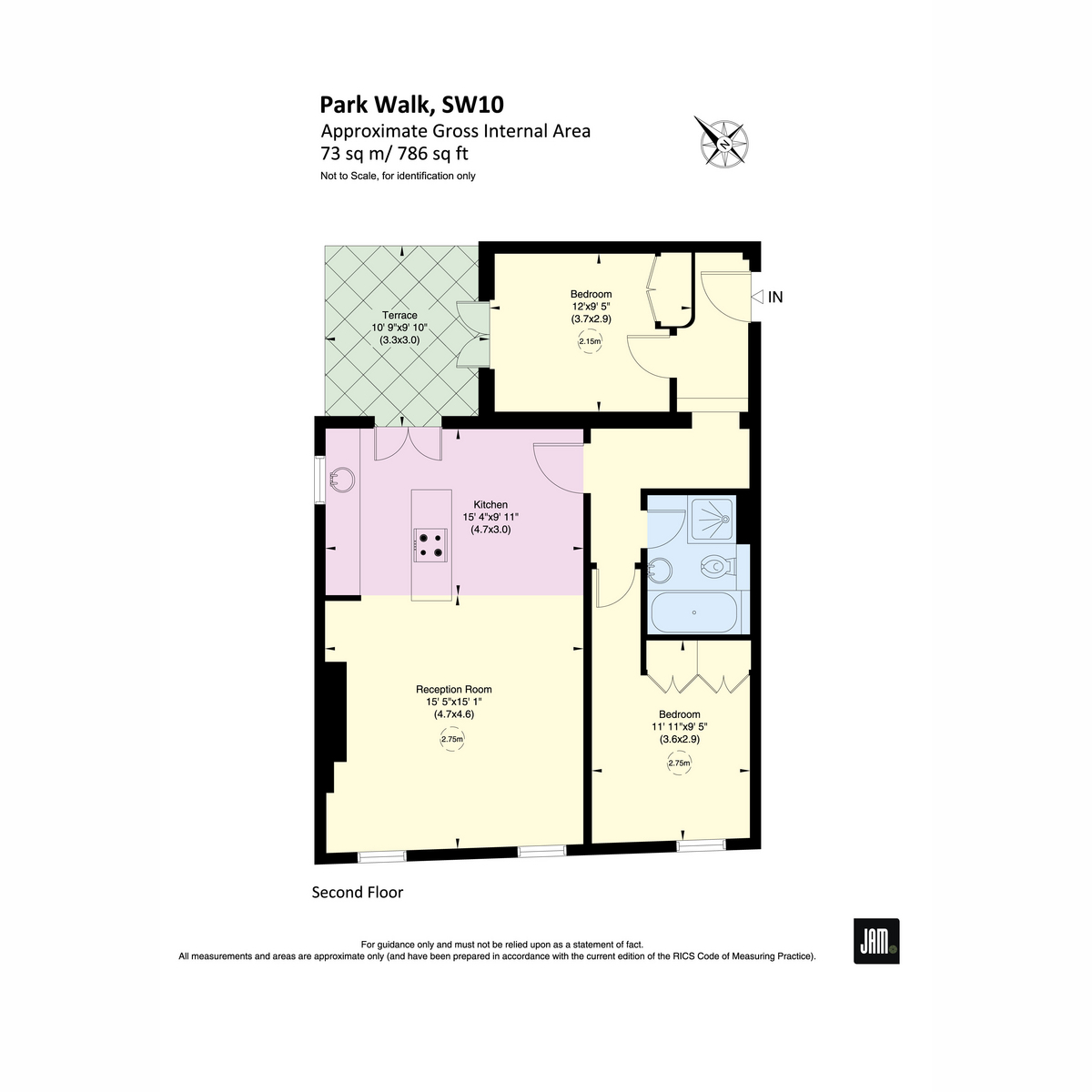 Flat Flat 4, 85, Park Walk, London floorplan