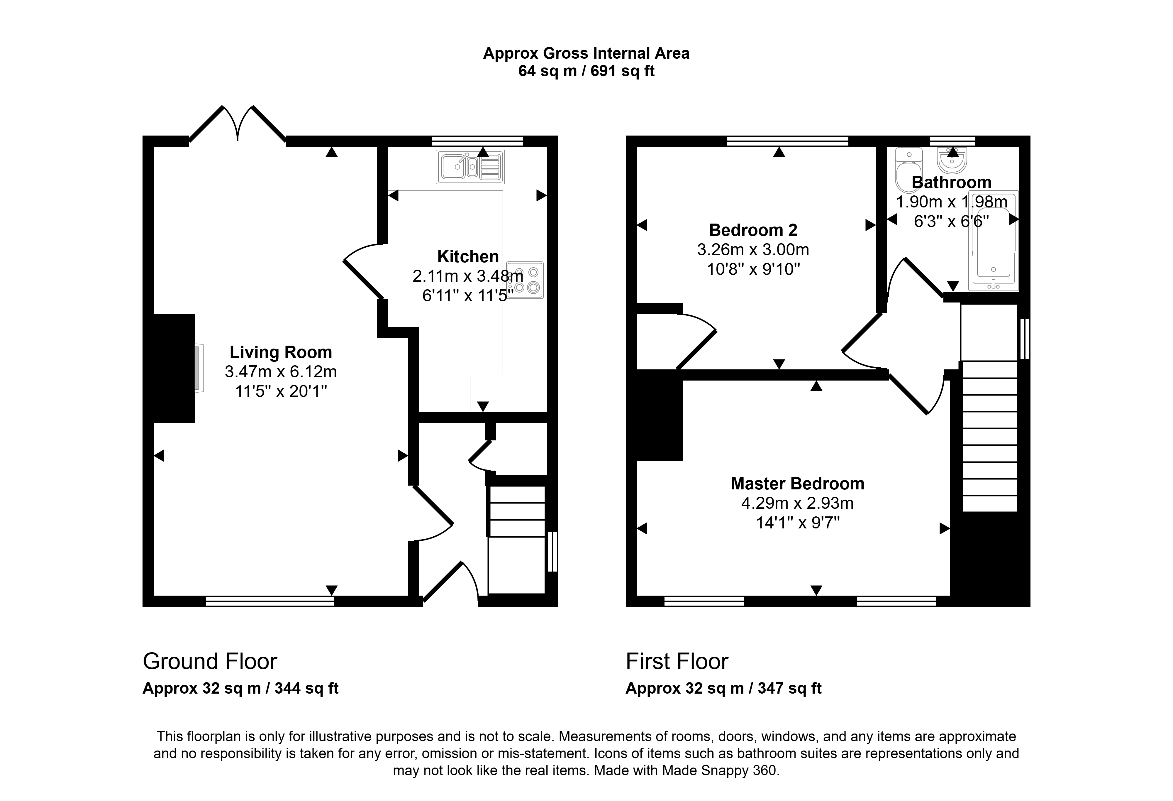 35, East Clere, Durham floorplan