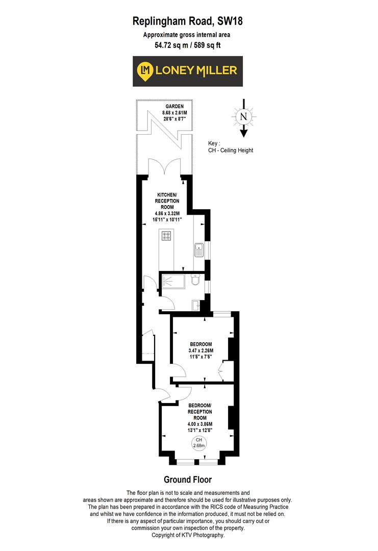 124b, Replingham Road, London floorplan