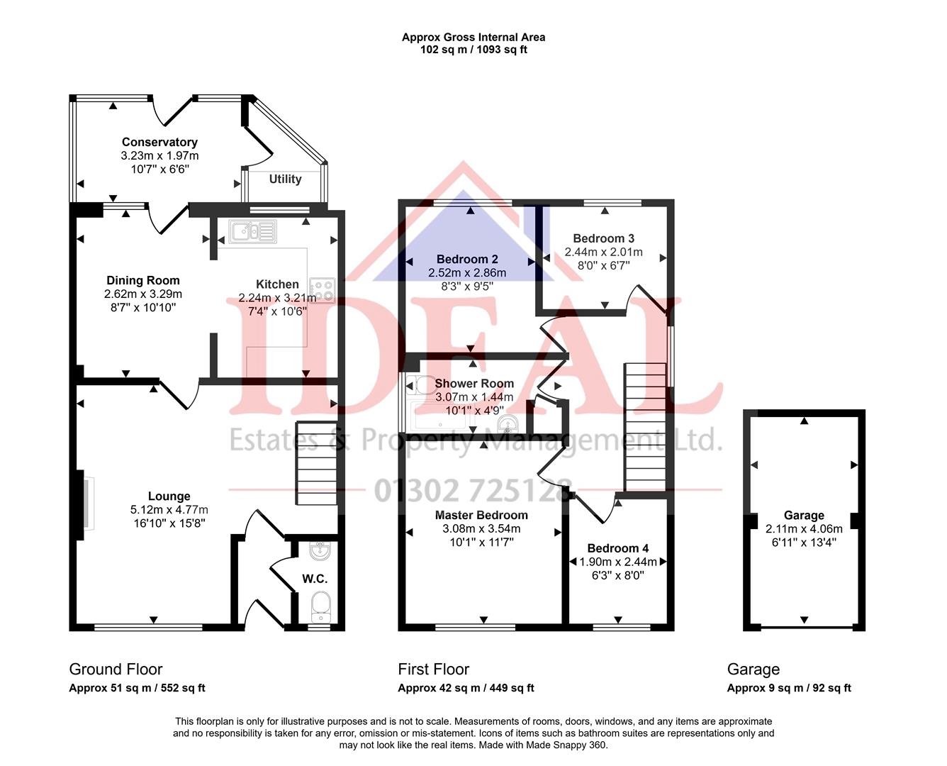 7, Cromwell Grove, Skellow, Doncaster floorplan