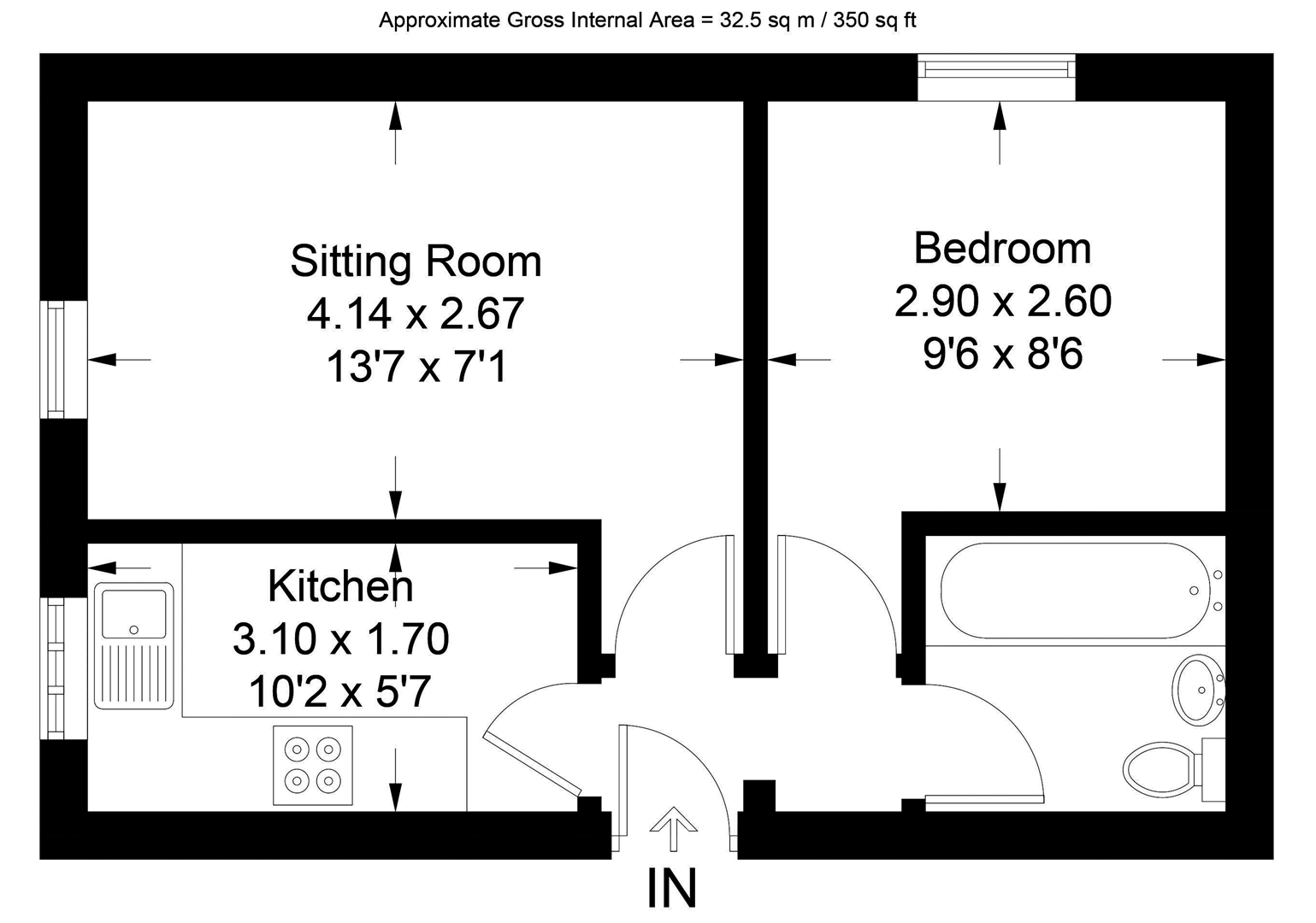 Flat 3, 32-33, Hampshire Terrace, Portsmouth floorplan