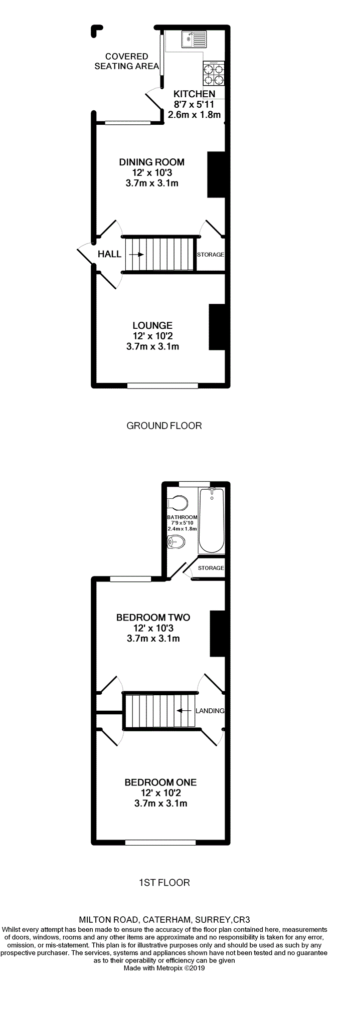 2 Bedrooms Semi-detached house for sale in Milton Road, Caterham CR3