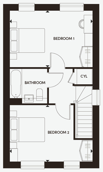 2, Crowntree, Harlow floorplan