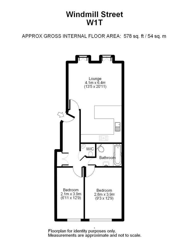 2 Bedrooms Flat to rent in Windmill Street, London W1T