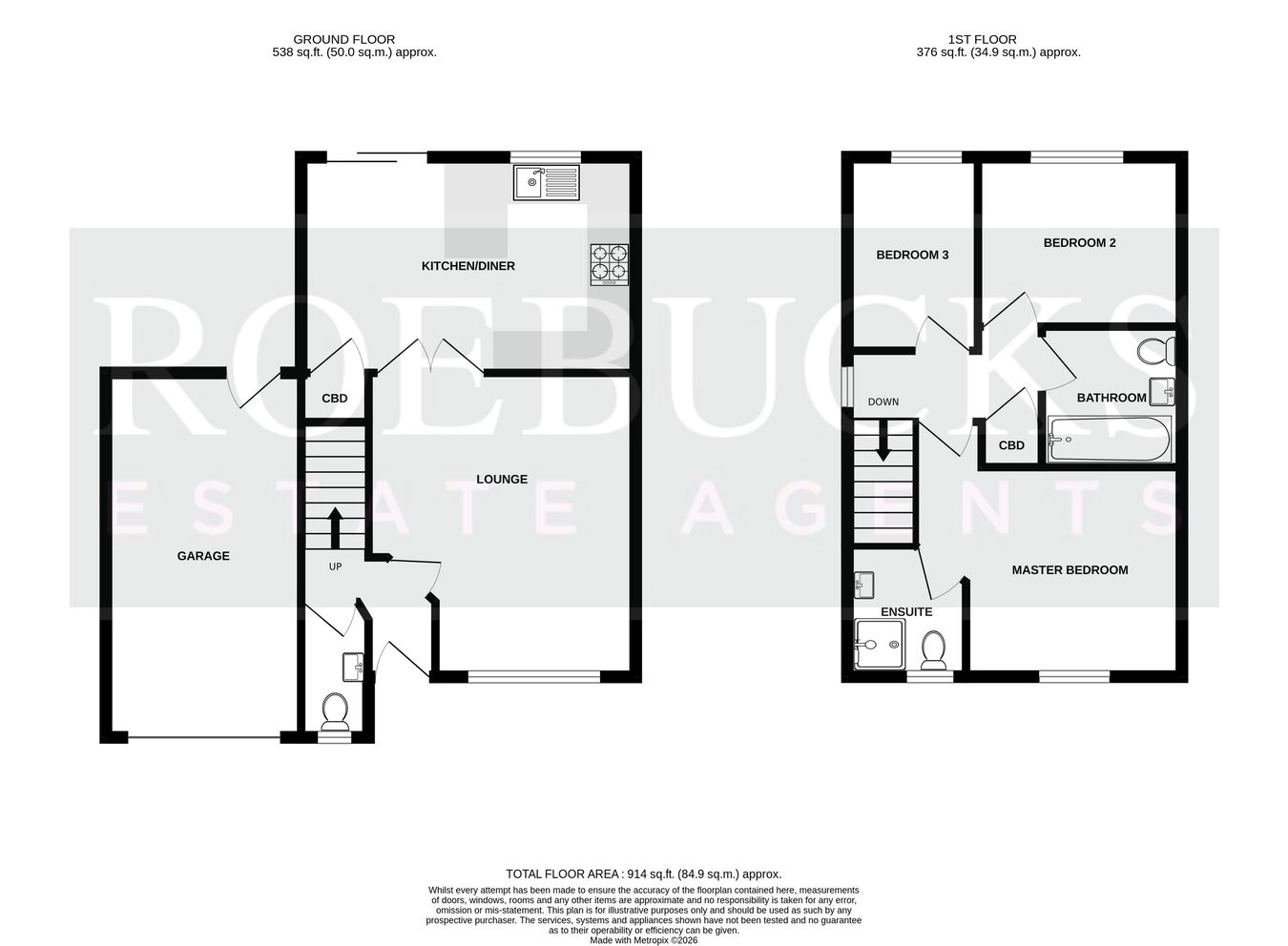 16, Bowden Grove, Barnsley floorplan