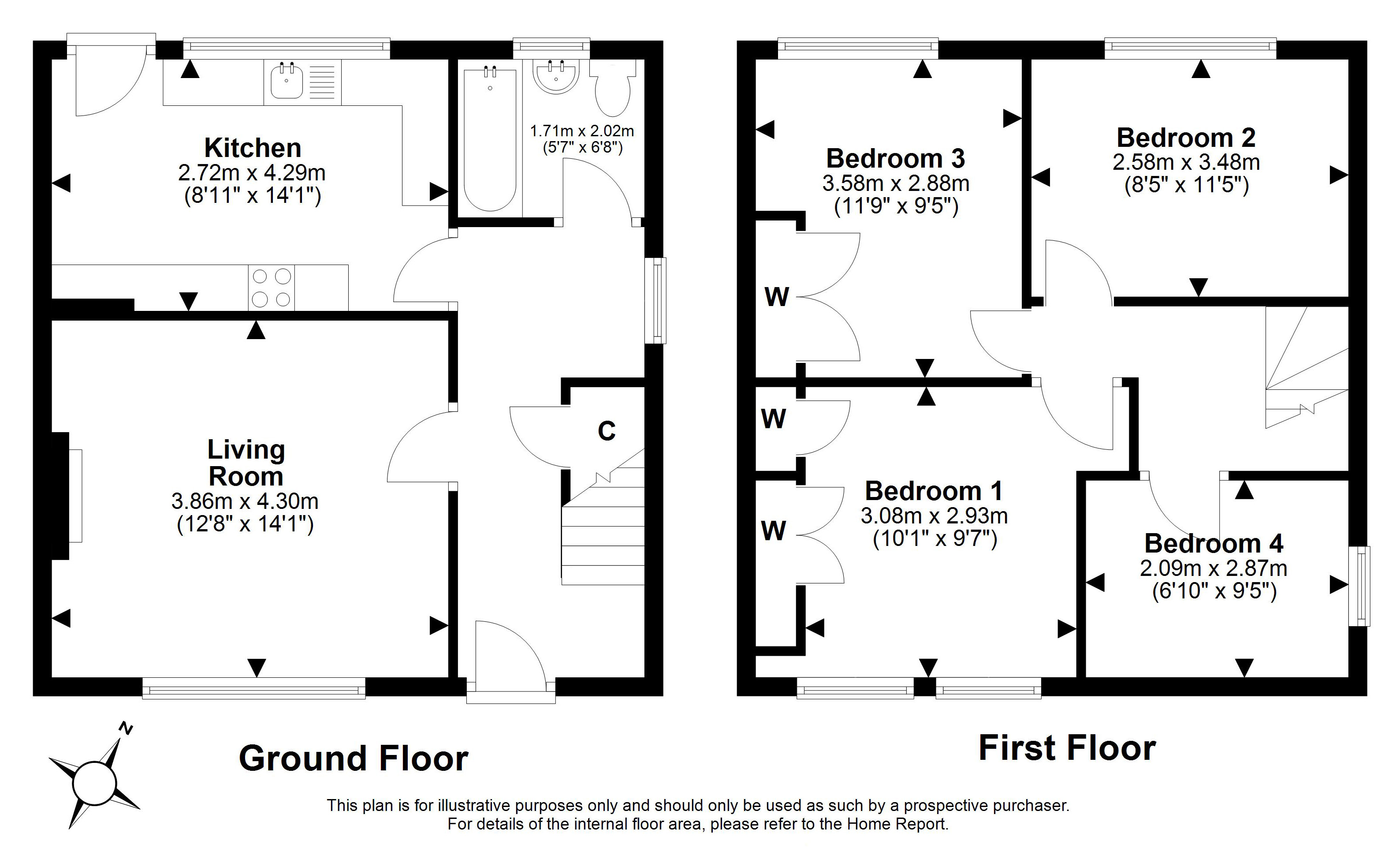 44, Hillside Crescent South, Gorebridge floorplan
