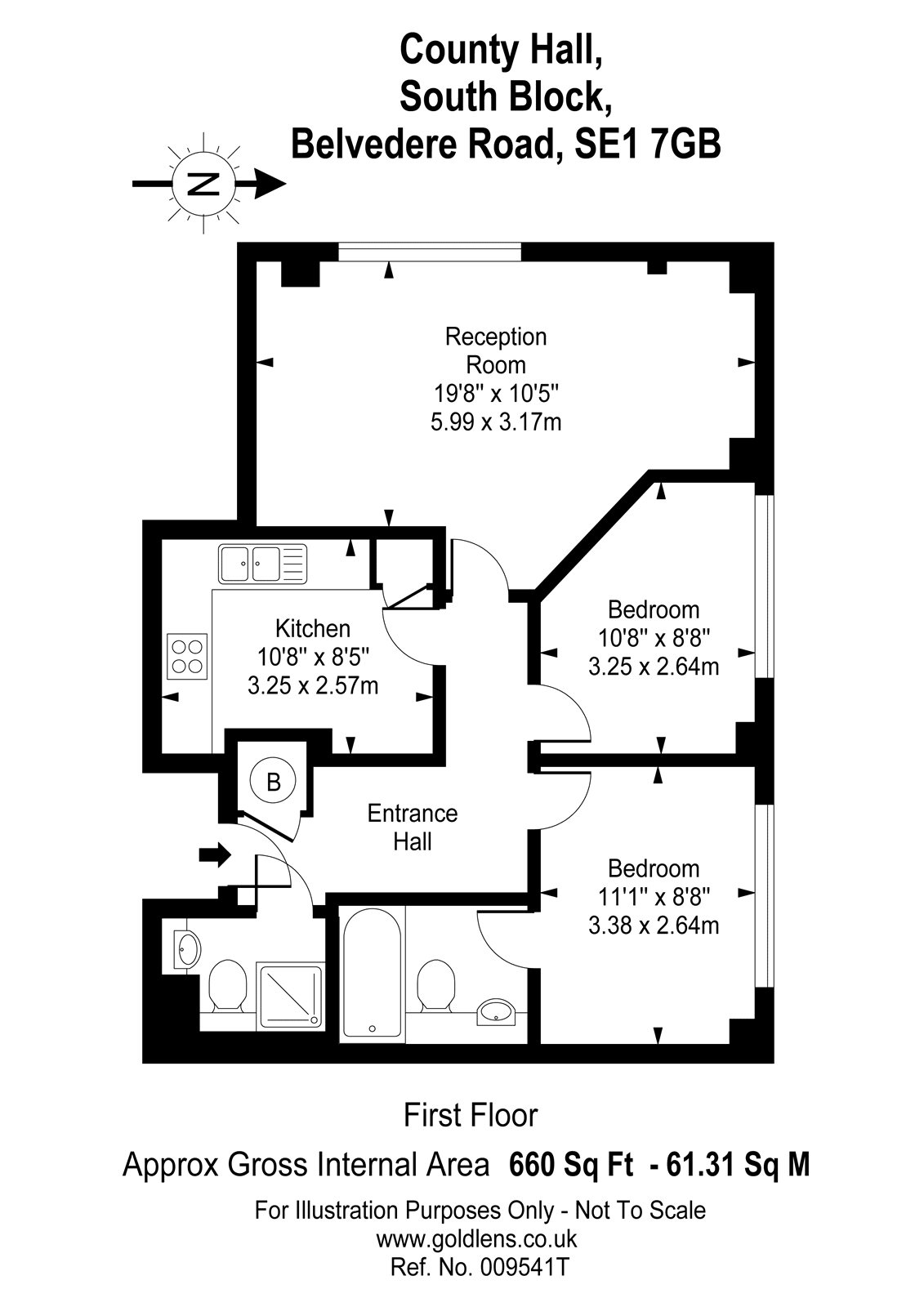 2 Bedrooms Flat to rent in South Block, 1A Belvedere Road, London SE1