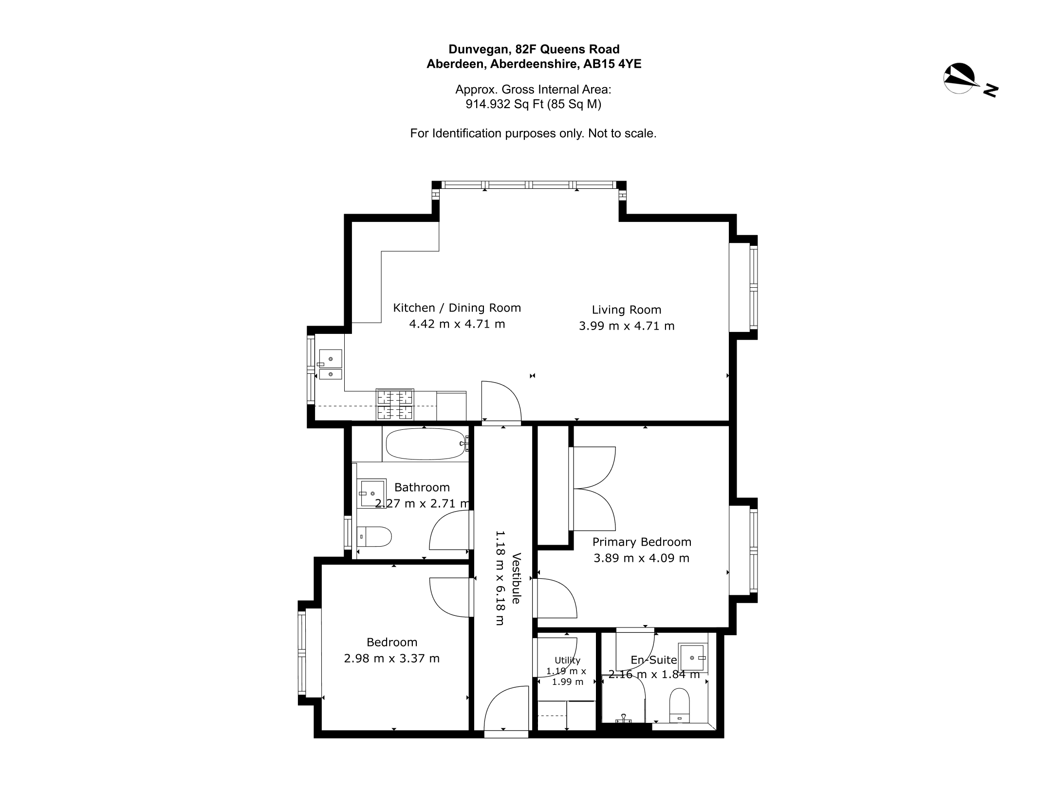 Dunvegan,, 82F, Queens Road, Aberdeen floorplan