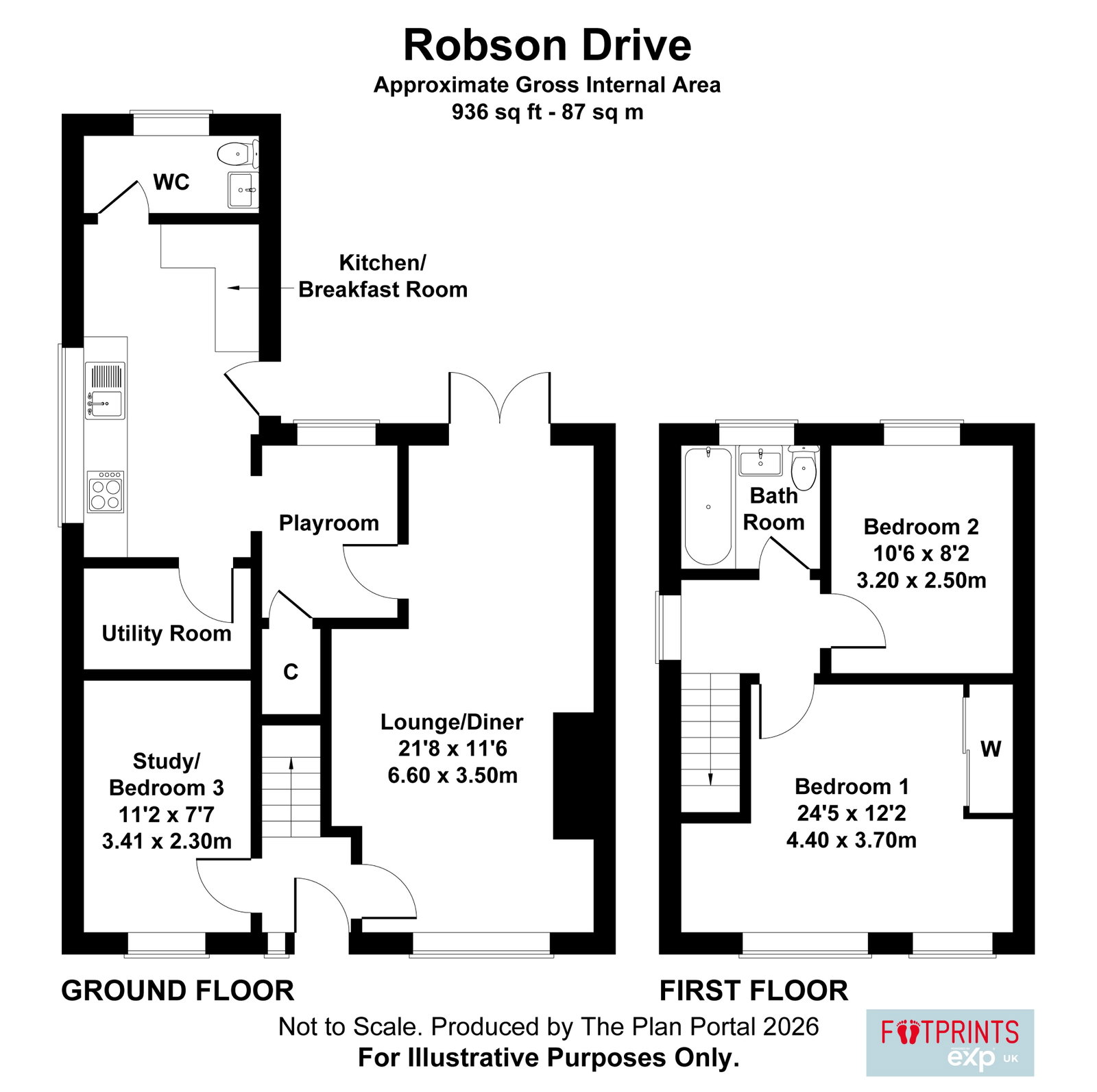 55, Robson Drive, Aylesford floorplan
