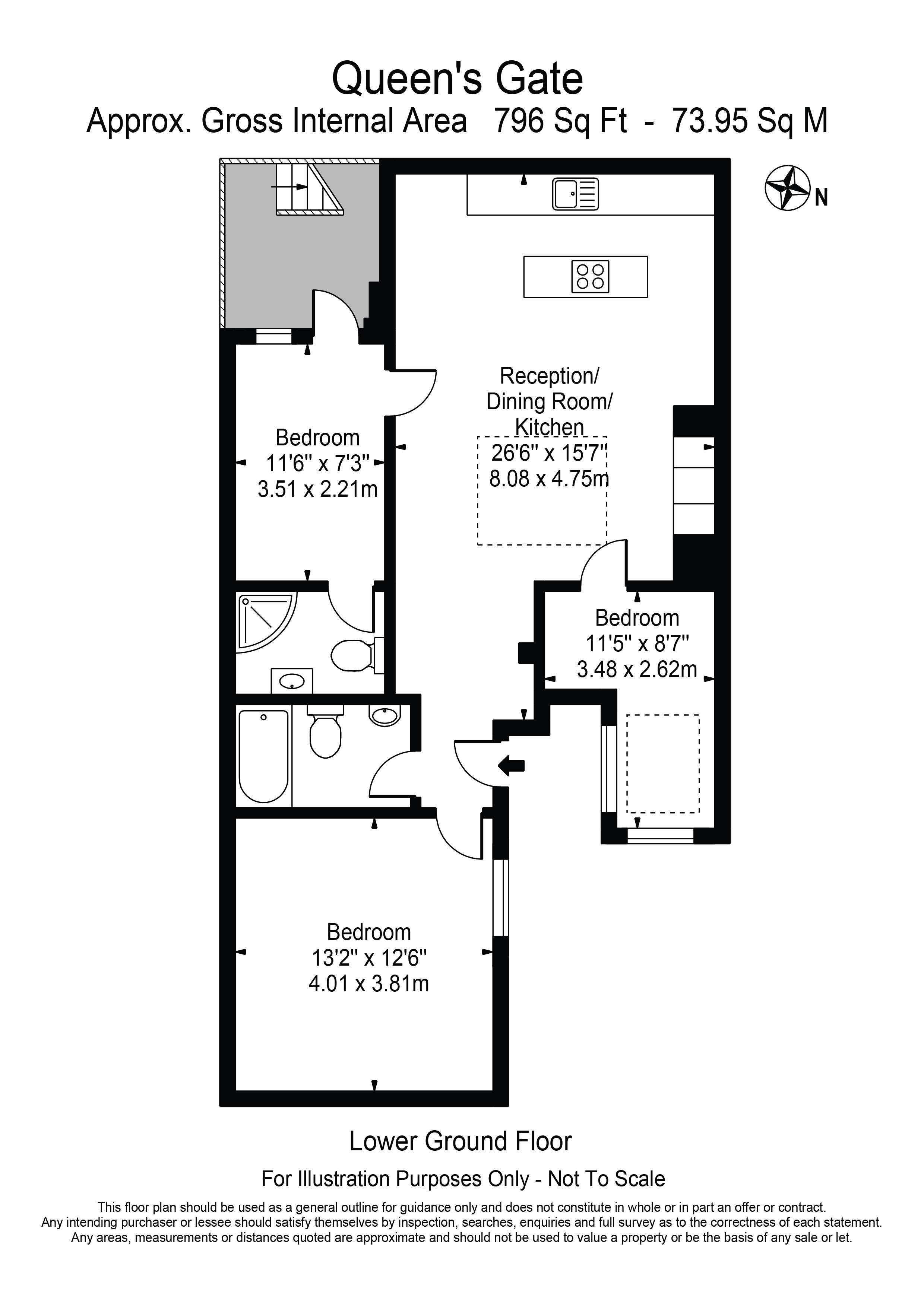 A, 61, Queens Gate, London floorplan
