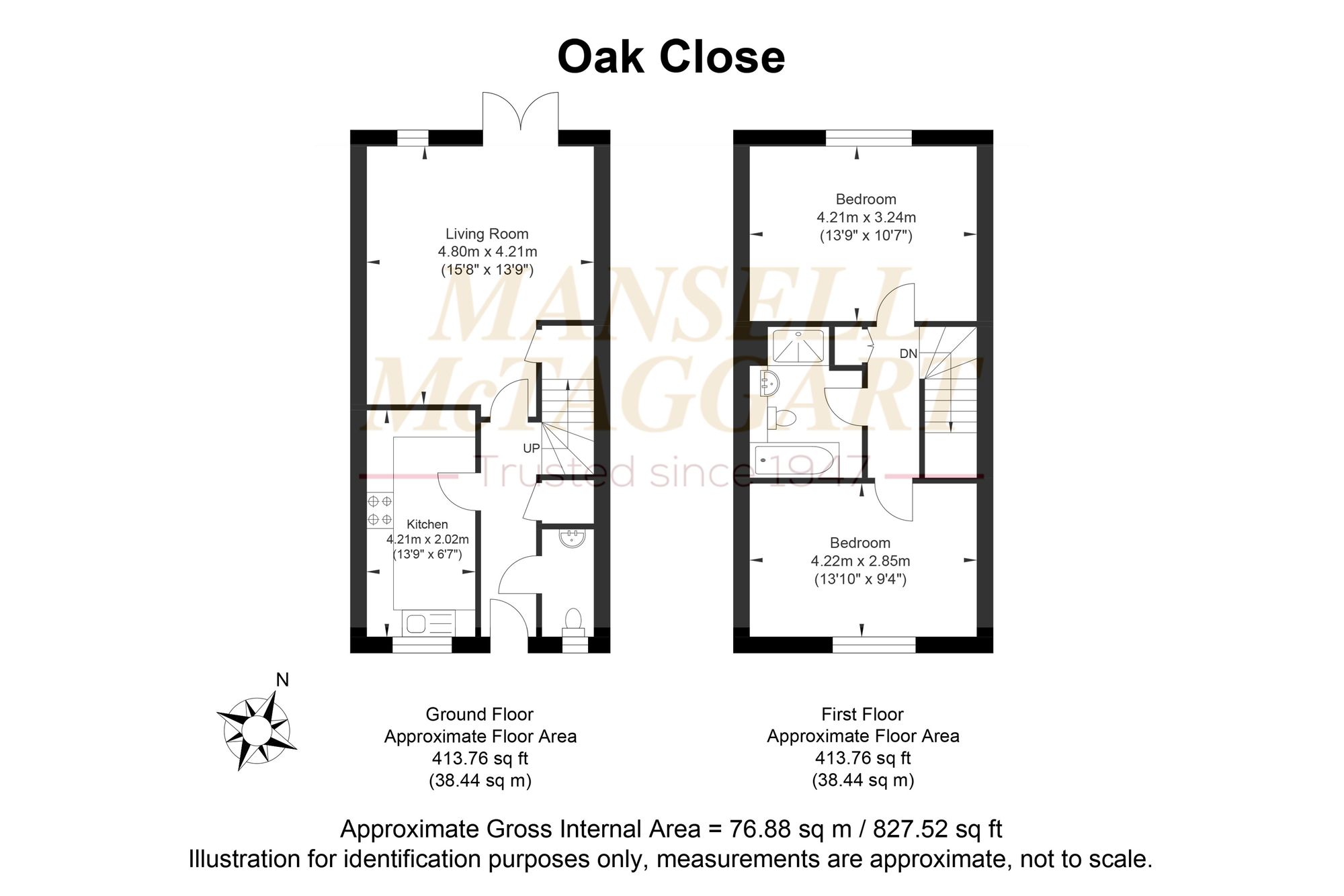 45a Oak Close, Crawley floorplan