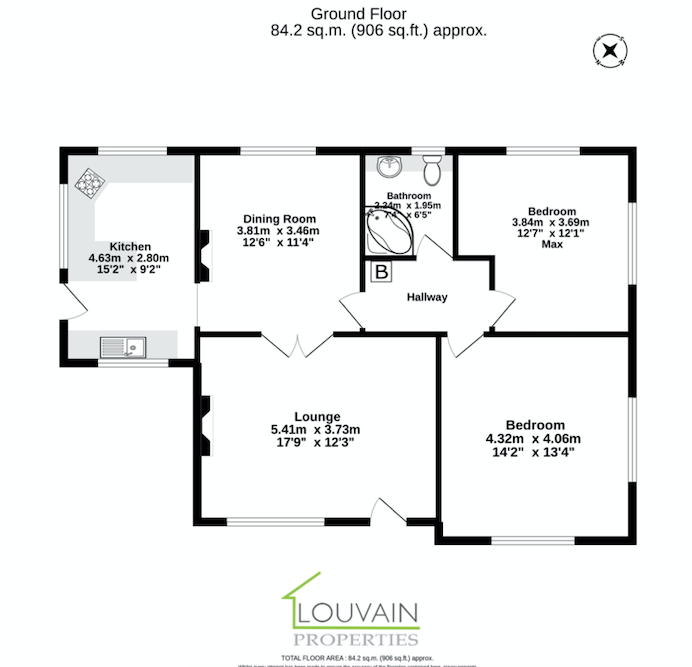 DanYBryn, Park View, Tredegar NP22, 2 bedroom bungalow for sale