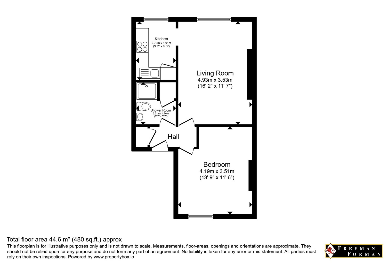 Flat 4, 3, Mount Sion, Kent floorplan