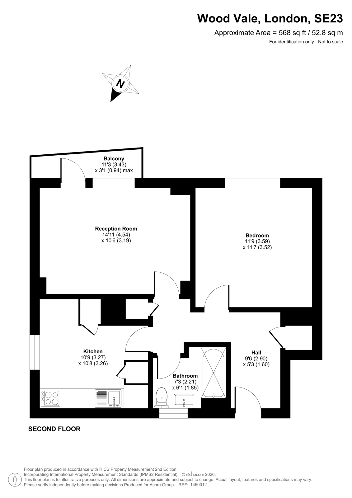 202, Wood Vale, London floorplan