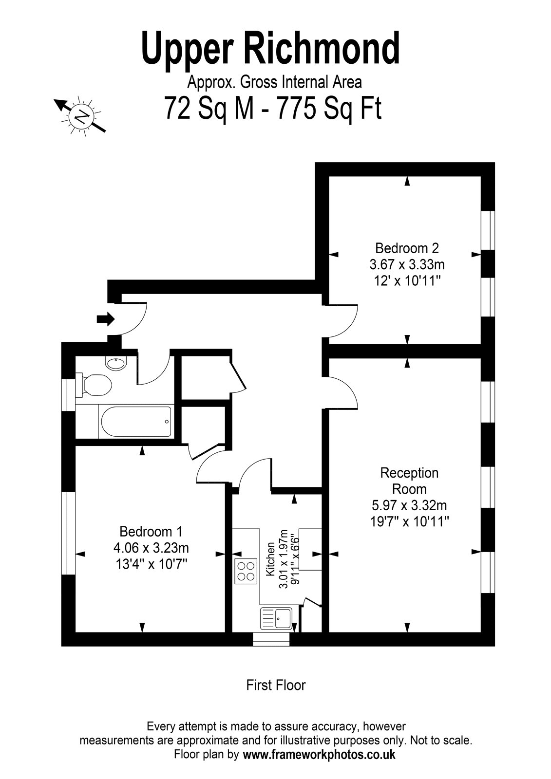 2 Bedrooms Flat to rent in Upper Richmond Road West, Sheen, London SW14