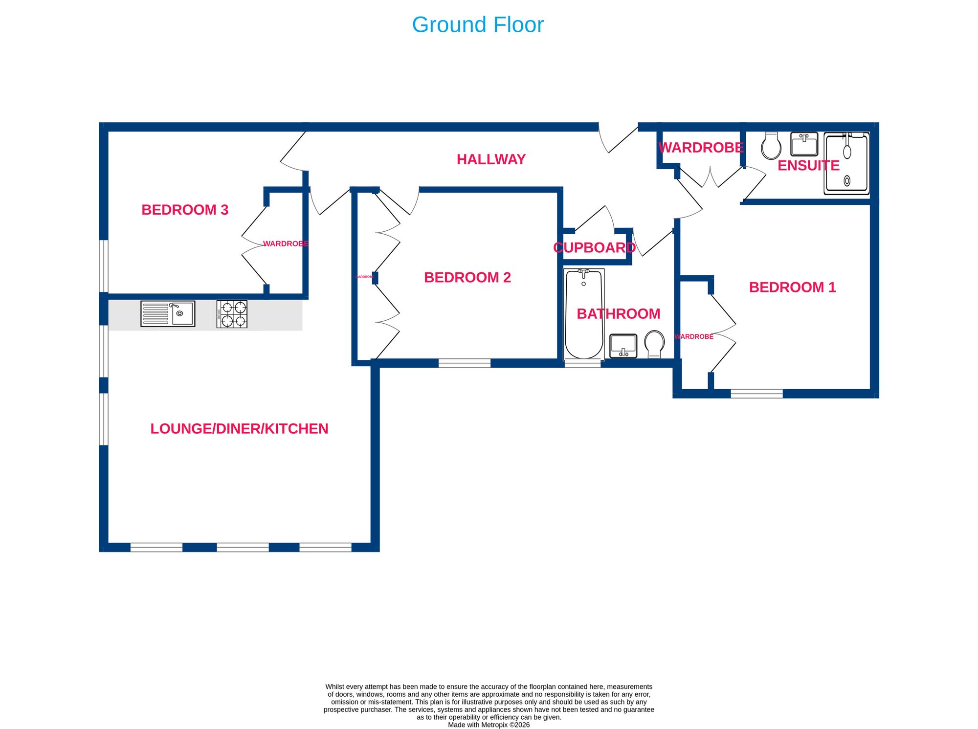 1, 62 St Lukes Way, Wickford, Essex, SS11 7GE floorplan