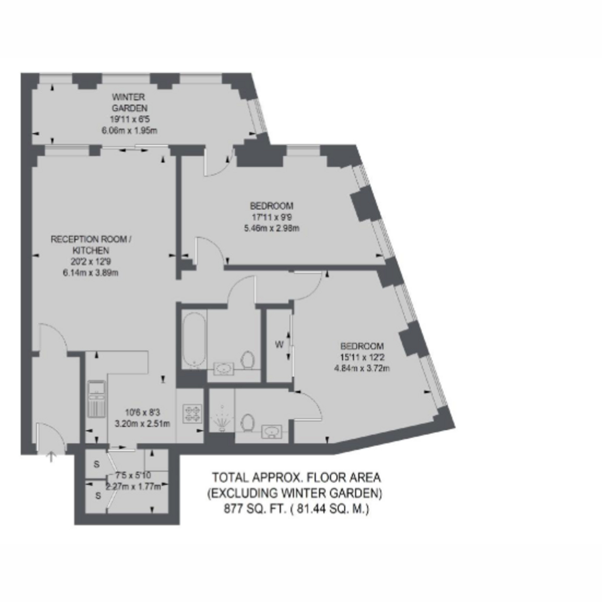 Flat 55 Conquest Tower, 130, Blackfriars Road, London floorplan