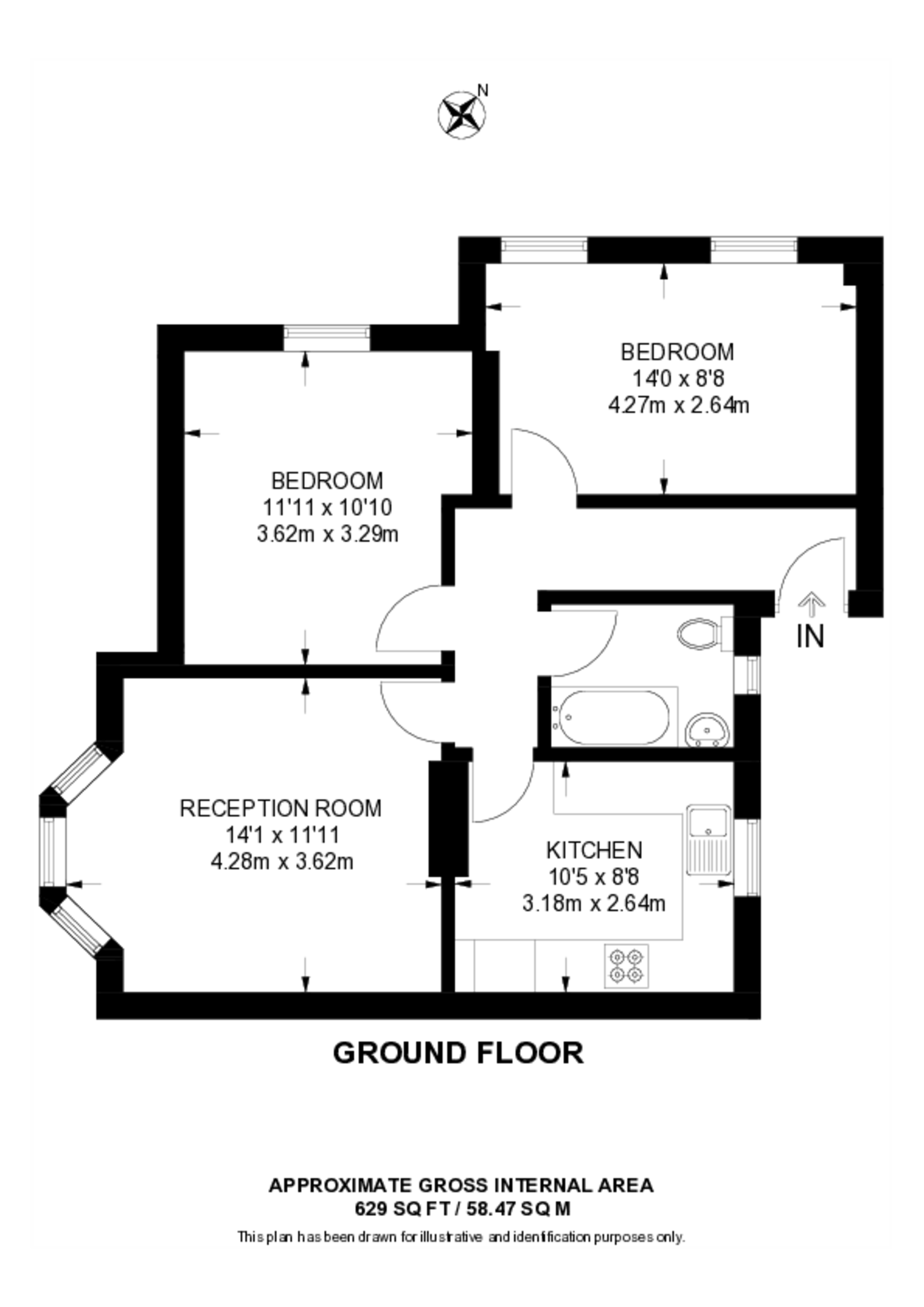 Albion Avenue, Clapham floorplan
