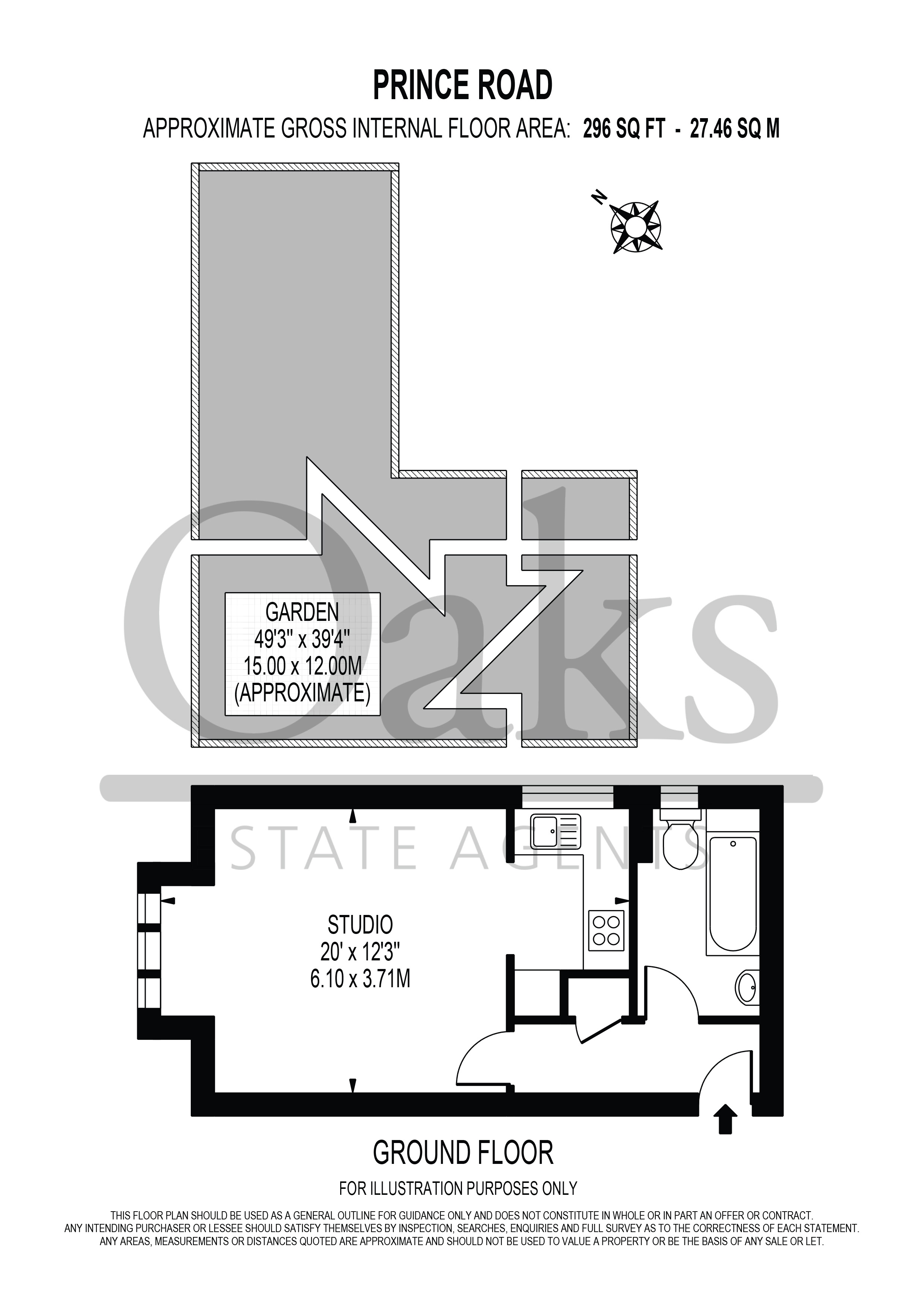 Flat 1, 44, Prince Road, London floorplan