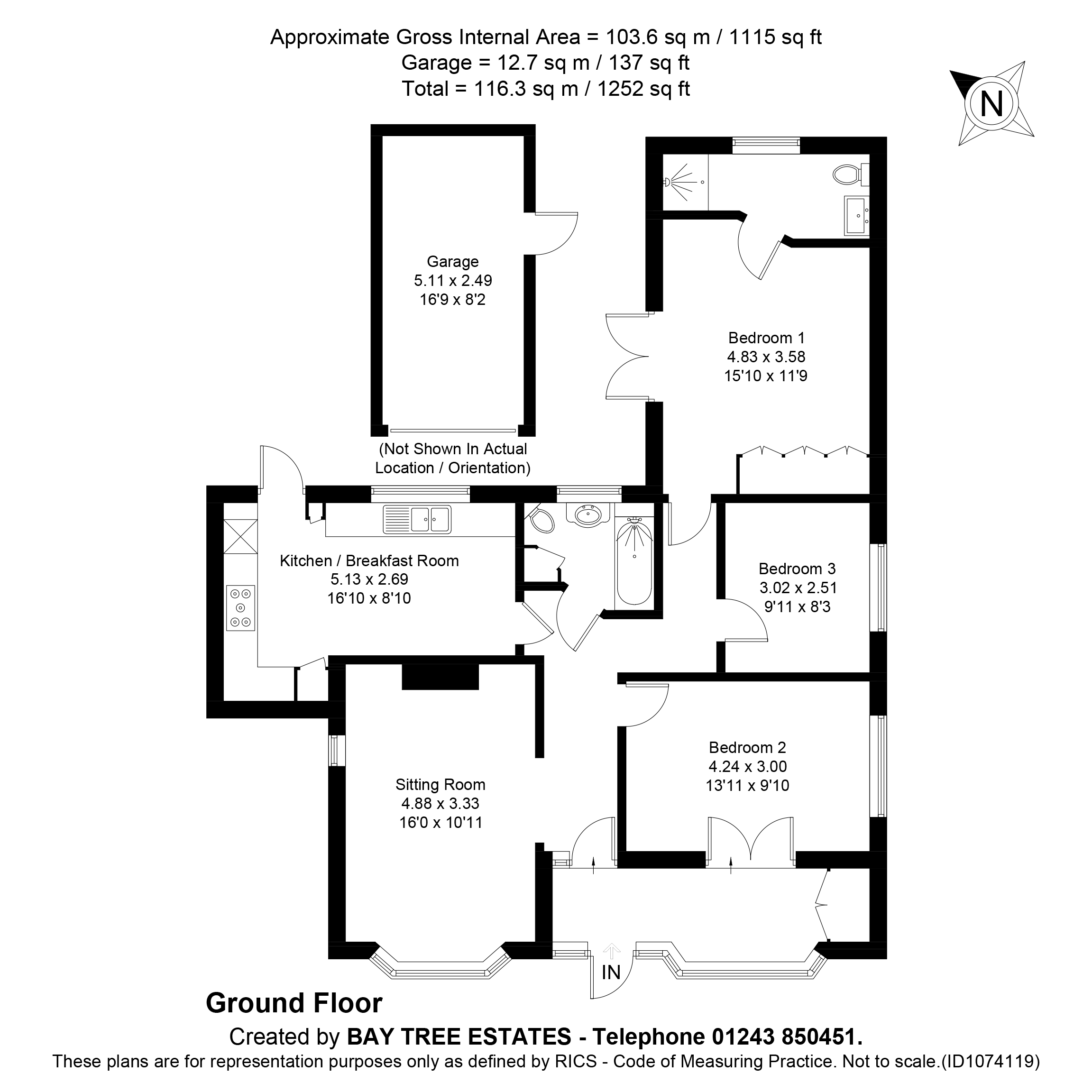 1, New Barn Lane, Felpham floorplan