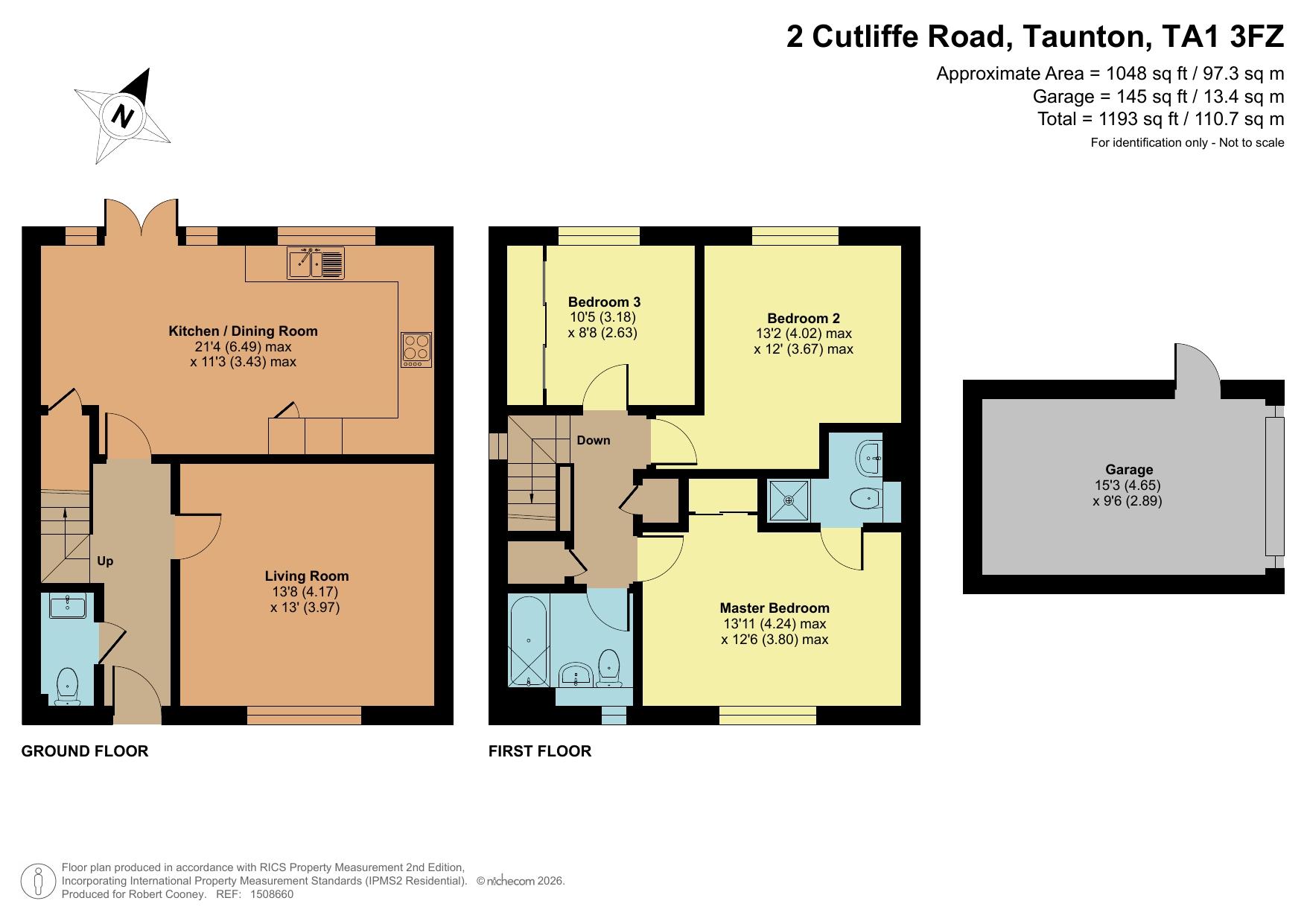 2 Cutliffe Road, Taunton floorplan