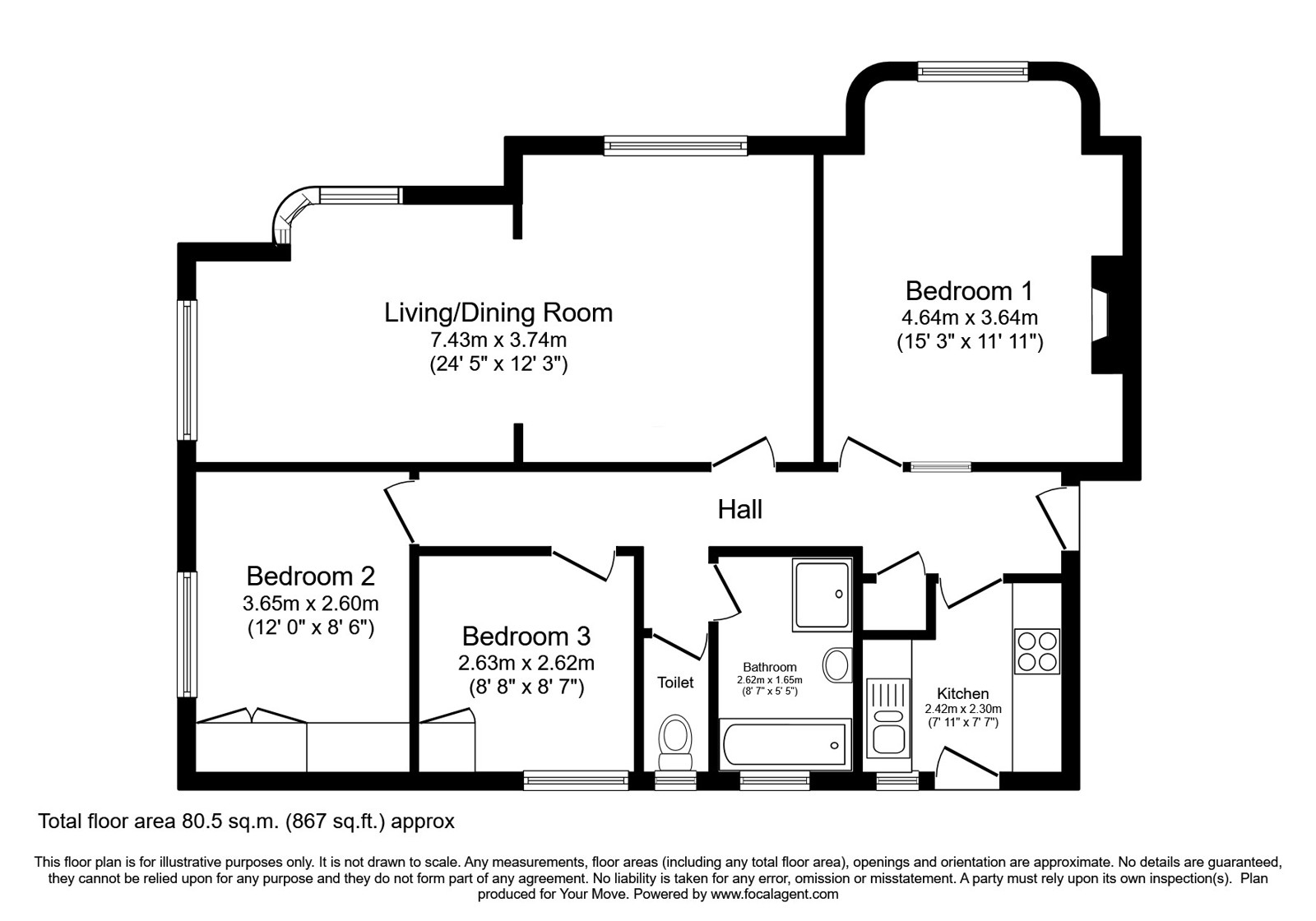 15 Withdean Court,, London Road, Brighton floorplan