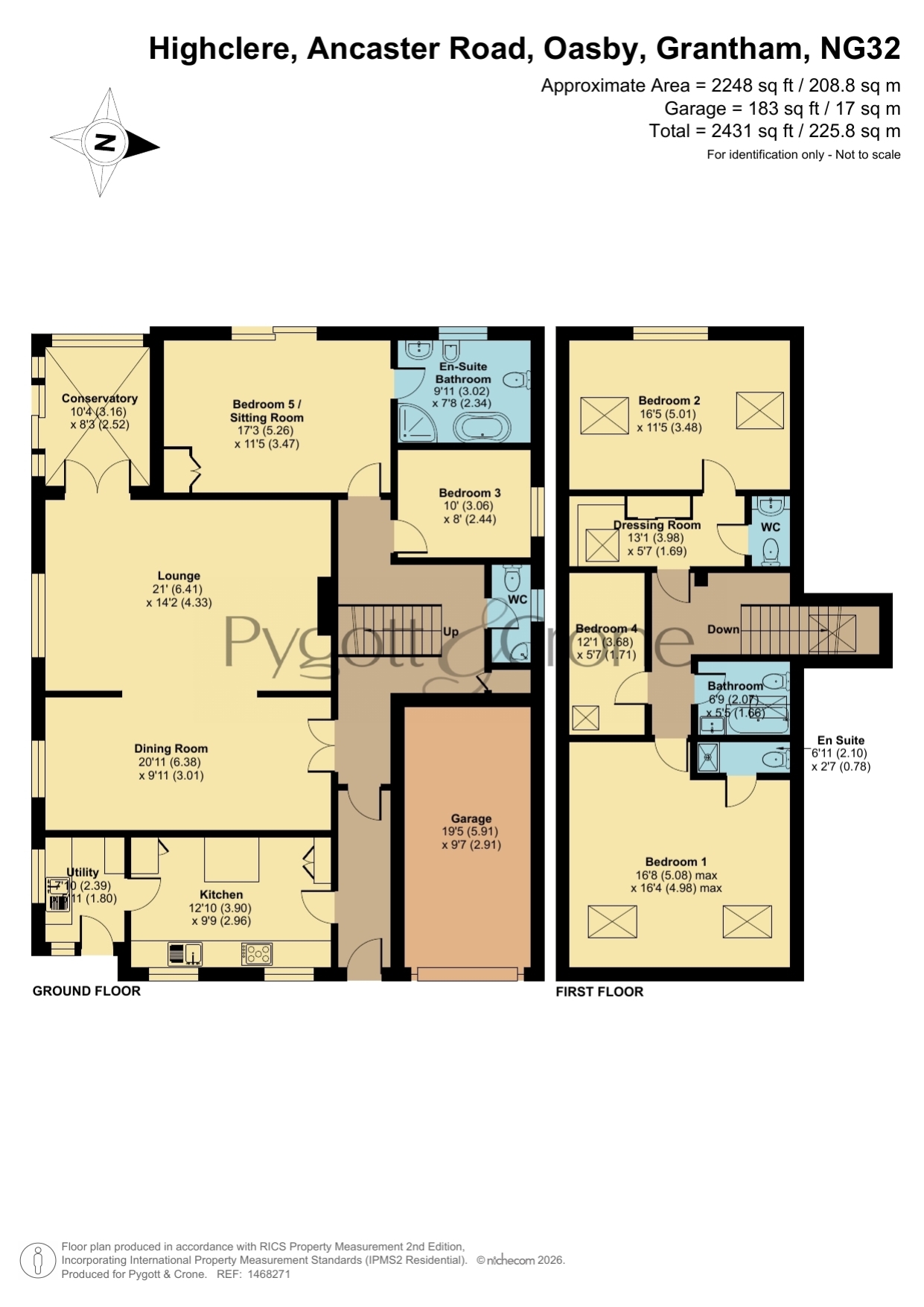 Highclere, Ancaster Road, Grantham floorplan