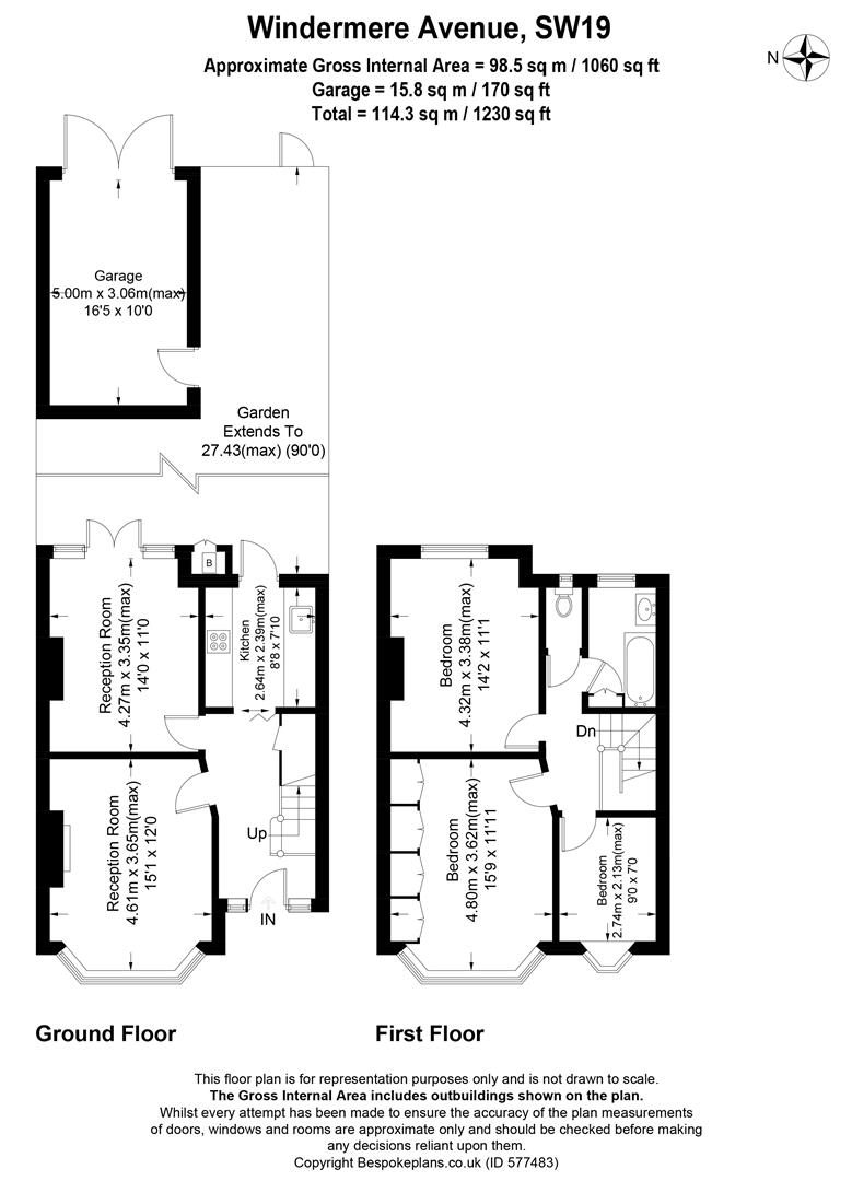 3 bed terraced house for sale in Windermere Avenue, London SW19 Zoopla