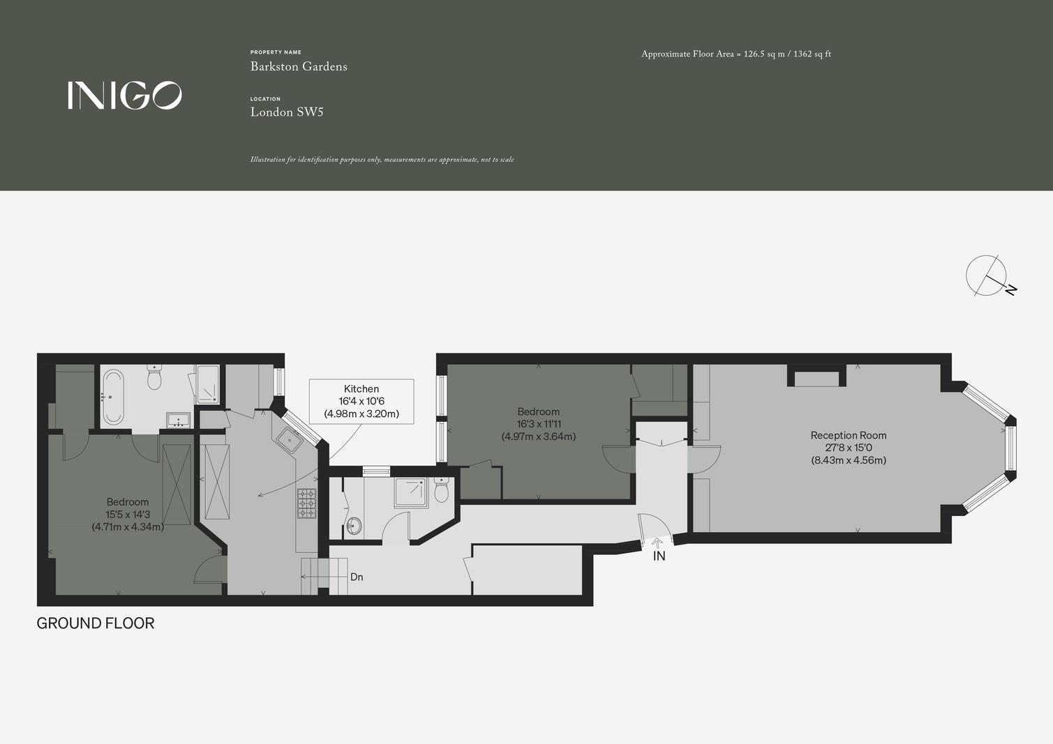 Flat 1, 51, Barkston Gardens, London floorplan