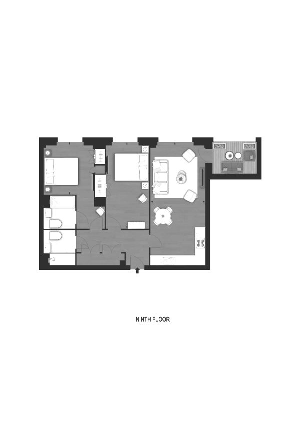 2 Bedrooms Flat to rent in Ponton Road, The Residence, London. SW11