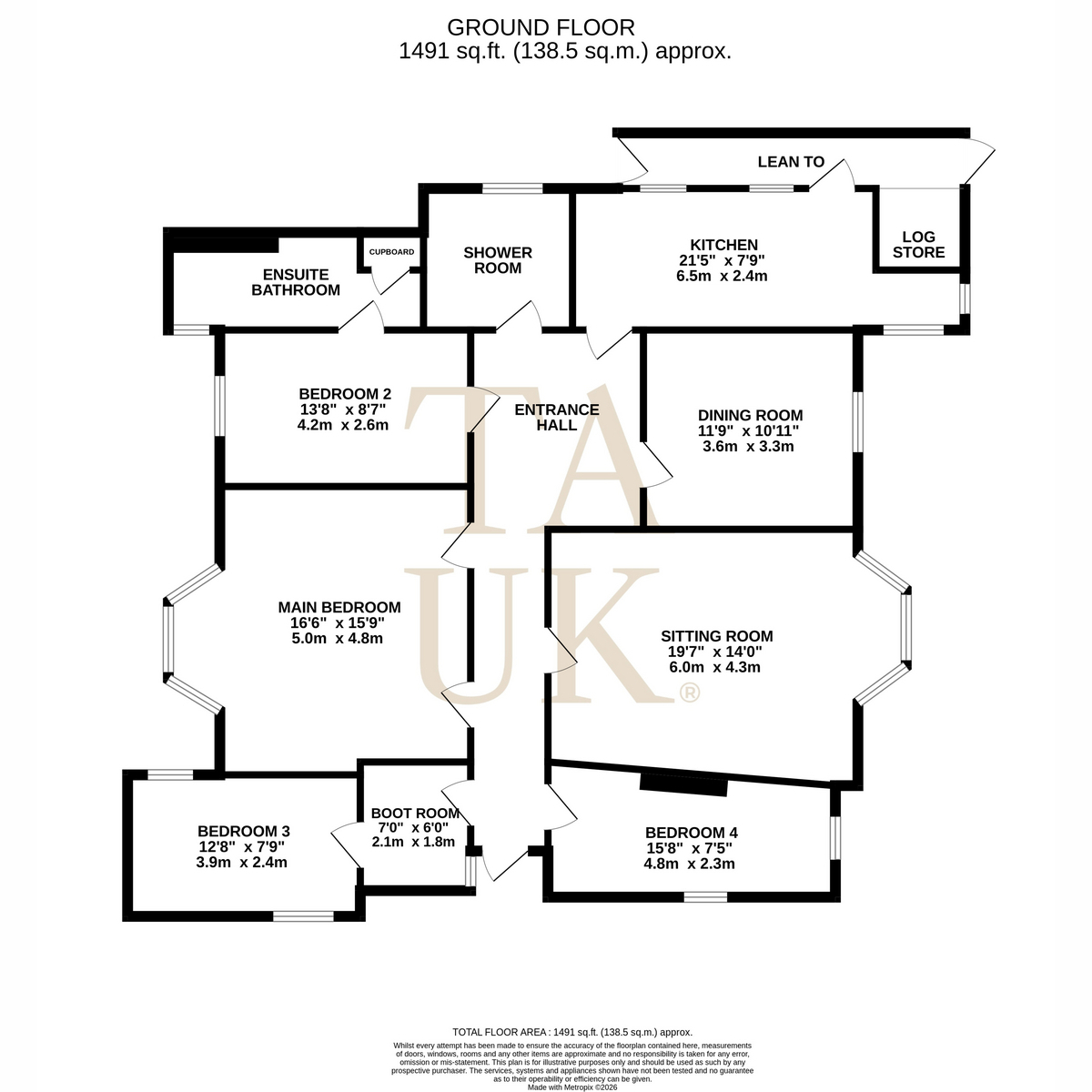 Flat 1, 11, The Mount, St Leonards-on-Sea floorplan