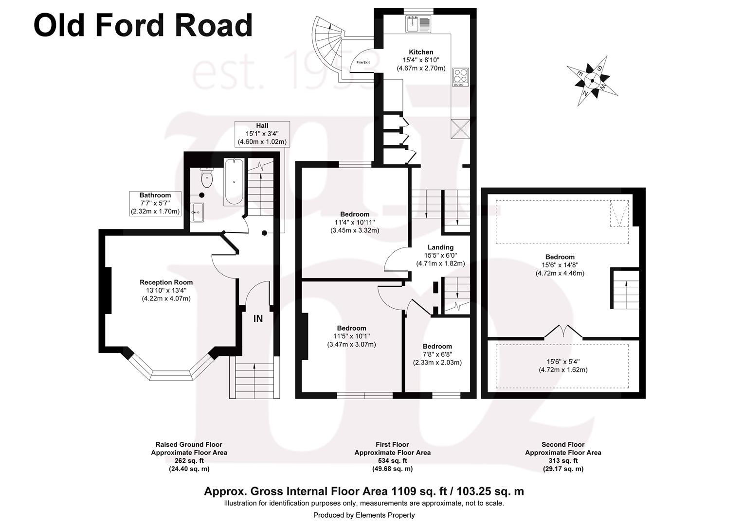 336A, Old Ford Road, Victoria Park floorplan