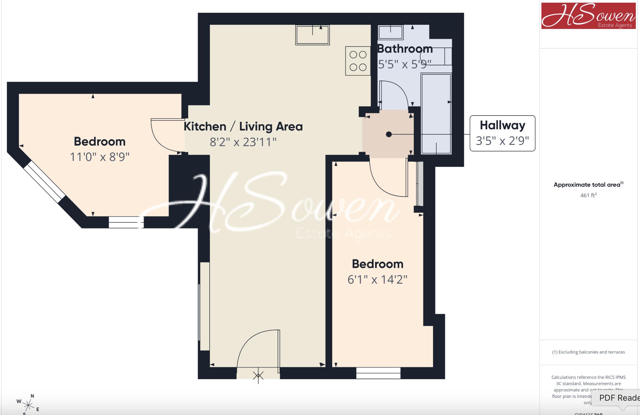 Flat 4, Mount Stuart, Higher Woodfield Road, Torquay floorplan