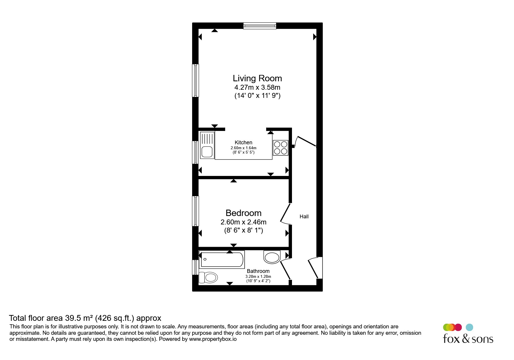 Flat 9, Winterbourne House, 95-99, Rowlands Road, Worthing floorplan