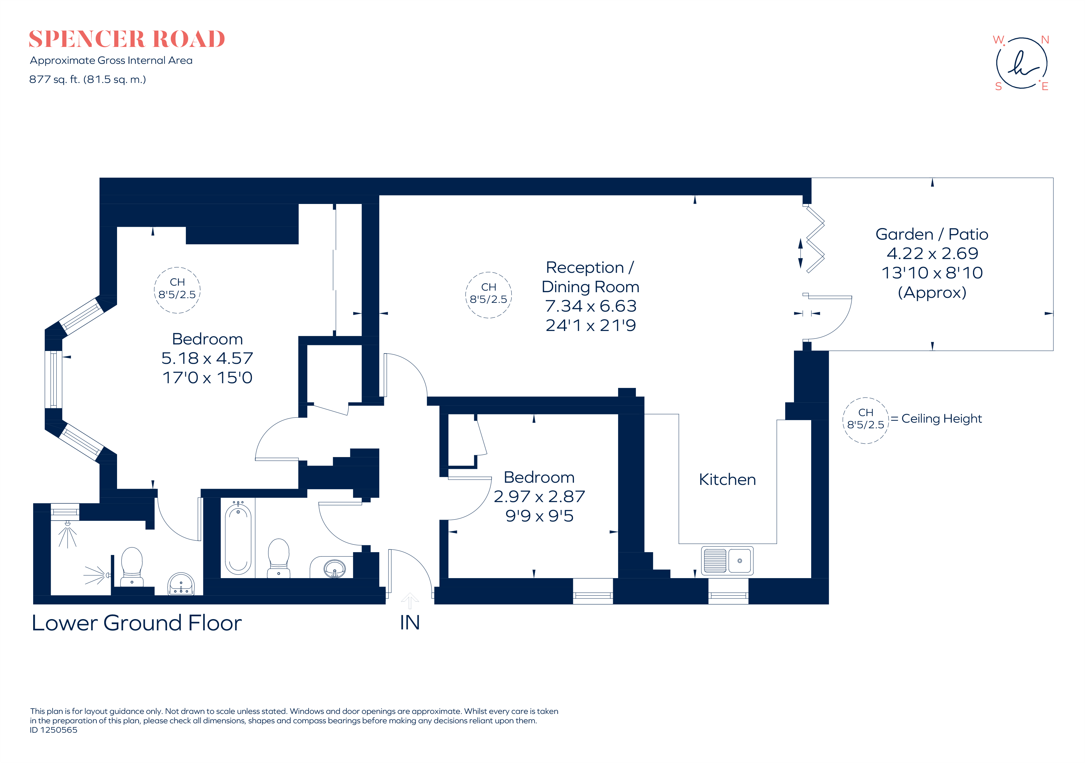 The Basement Flat, 17, Spencer Road, London floorplan