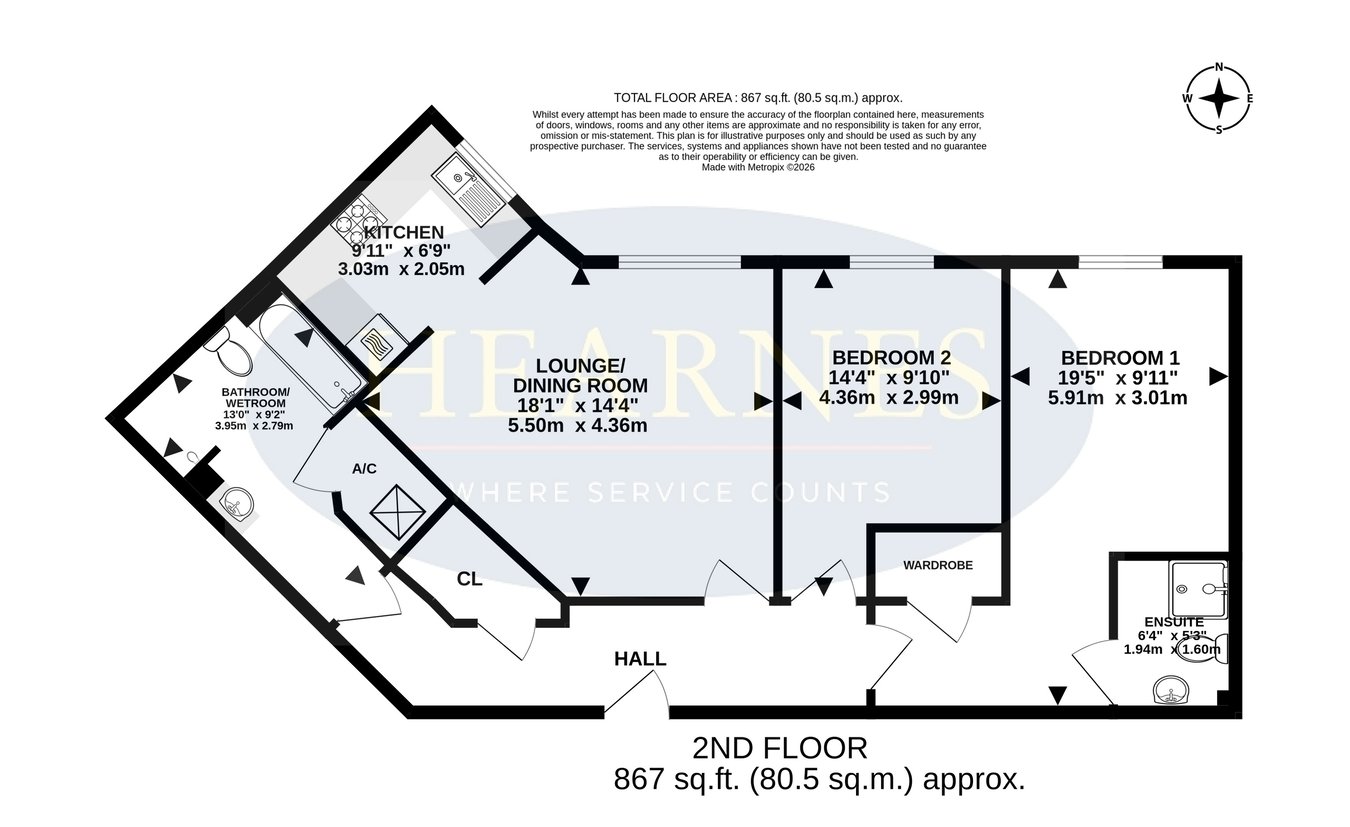 38, Cherrett Court, Ringwood Road, Ferndown floorplan