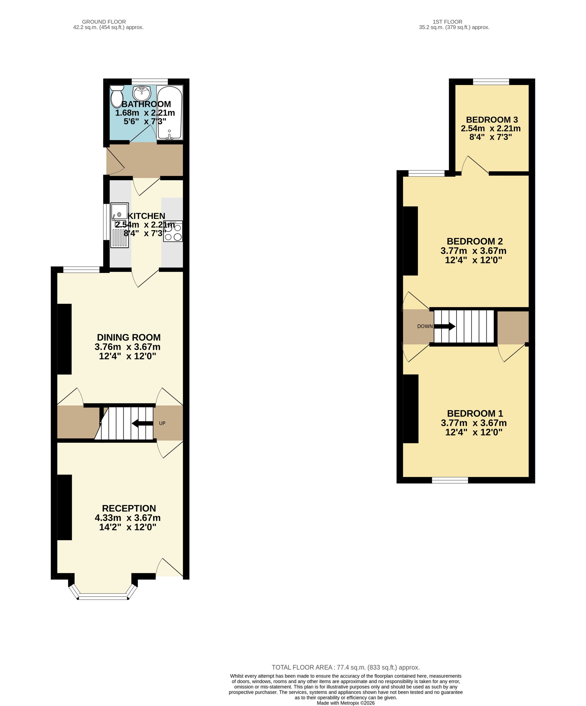 4 Queen Street, Worksop floorplan