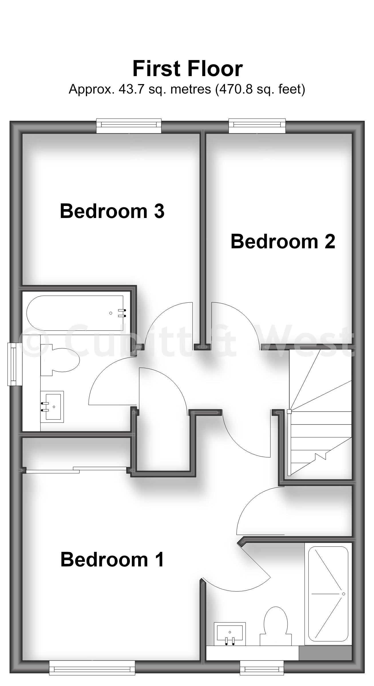 1, Oswald Norris Way, Crawley floorplan