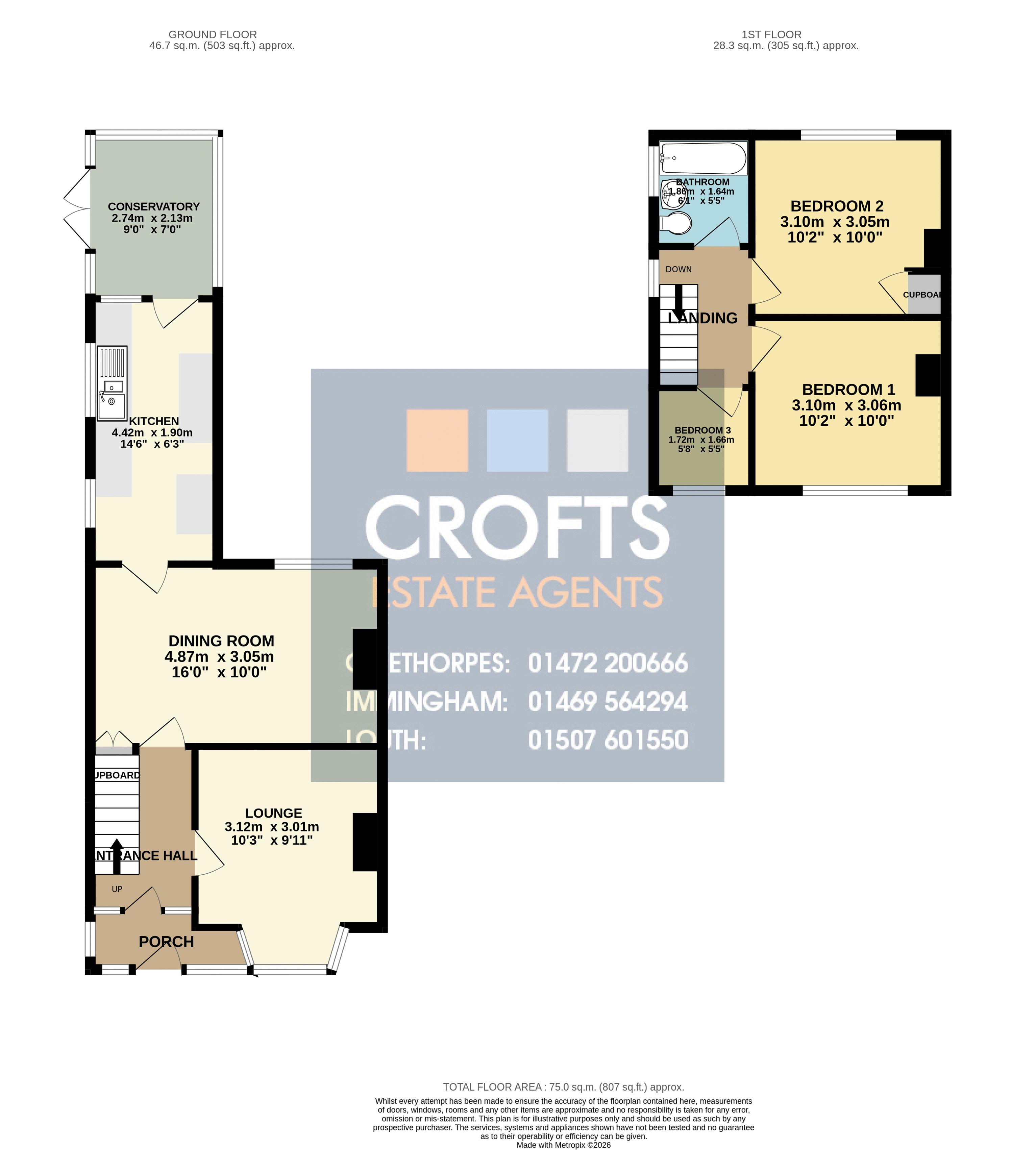 132, Penshurst Road, Cleethorpes floorplan