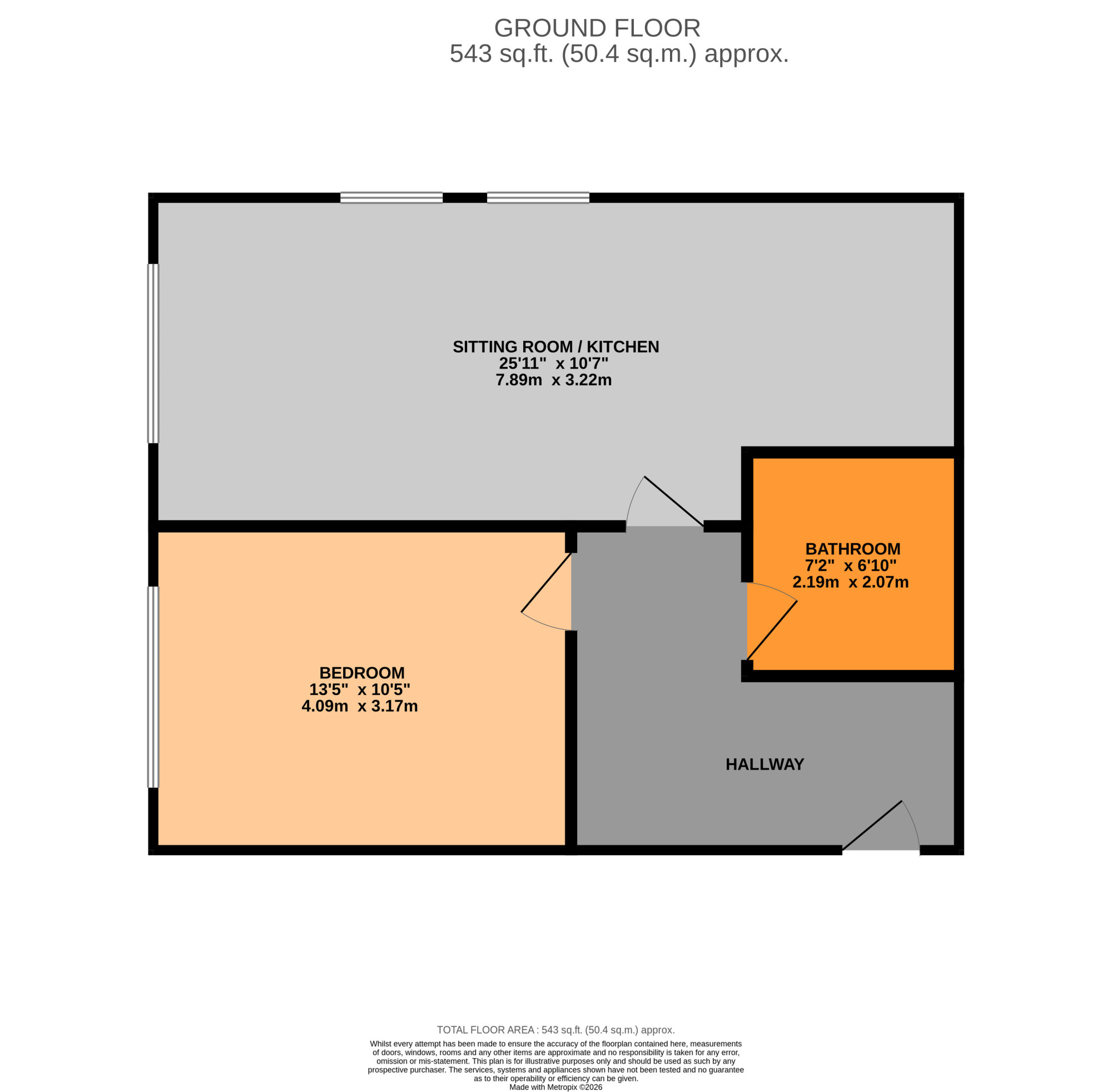 Flat 3 Broad View, Long Lane, Staines-upon-Thames floorplan