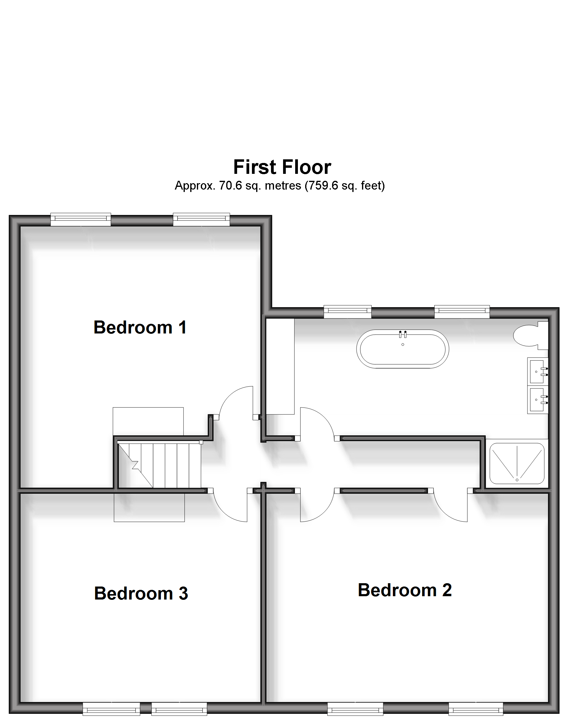 The Printing Shop IW, Avenue Road, Freshwater floorplan