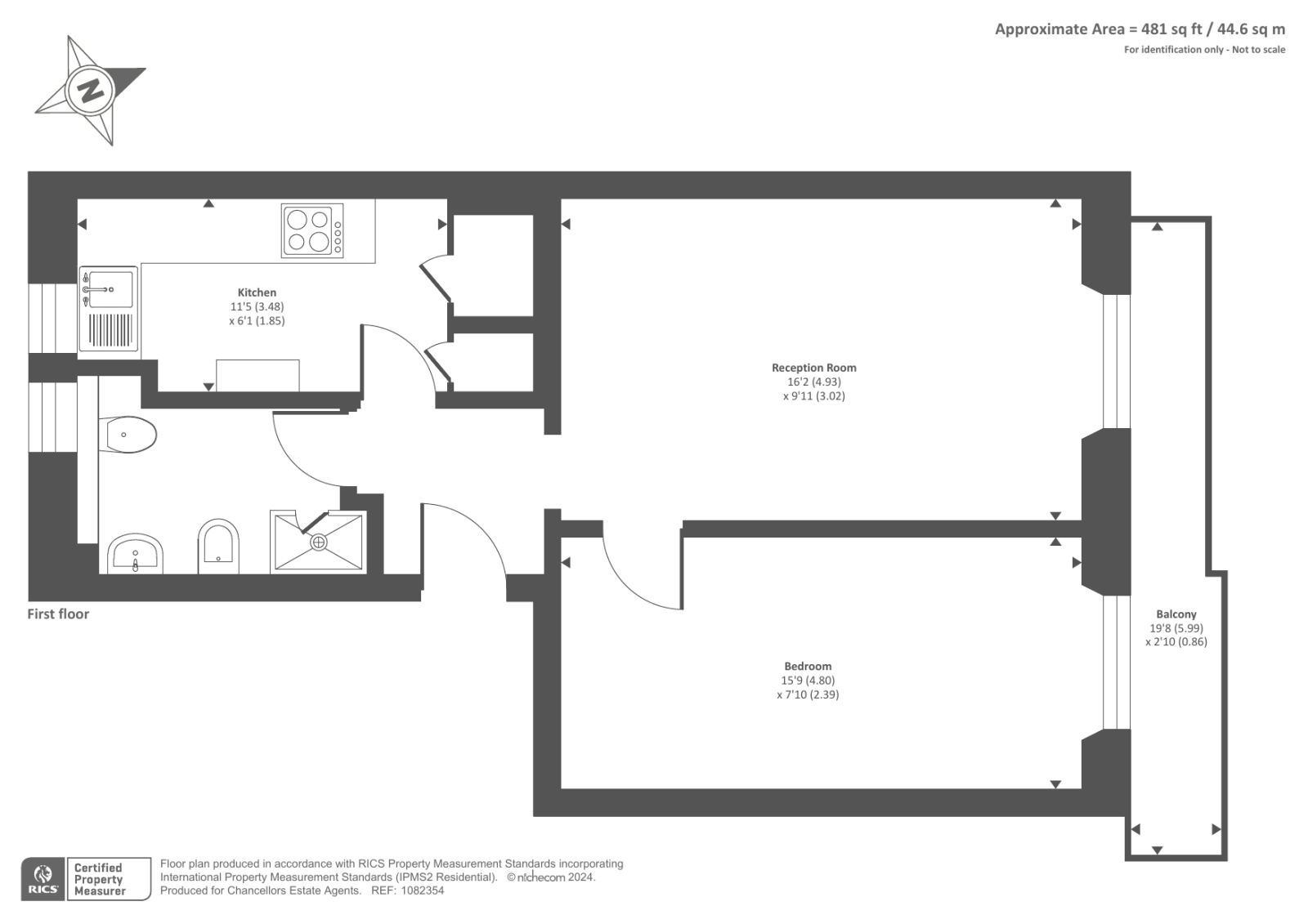 202c, Gloucester Terrace, London floorplan