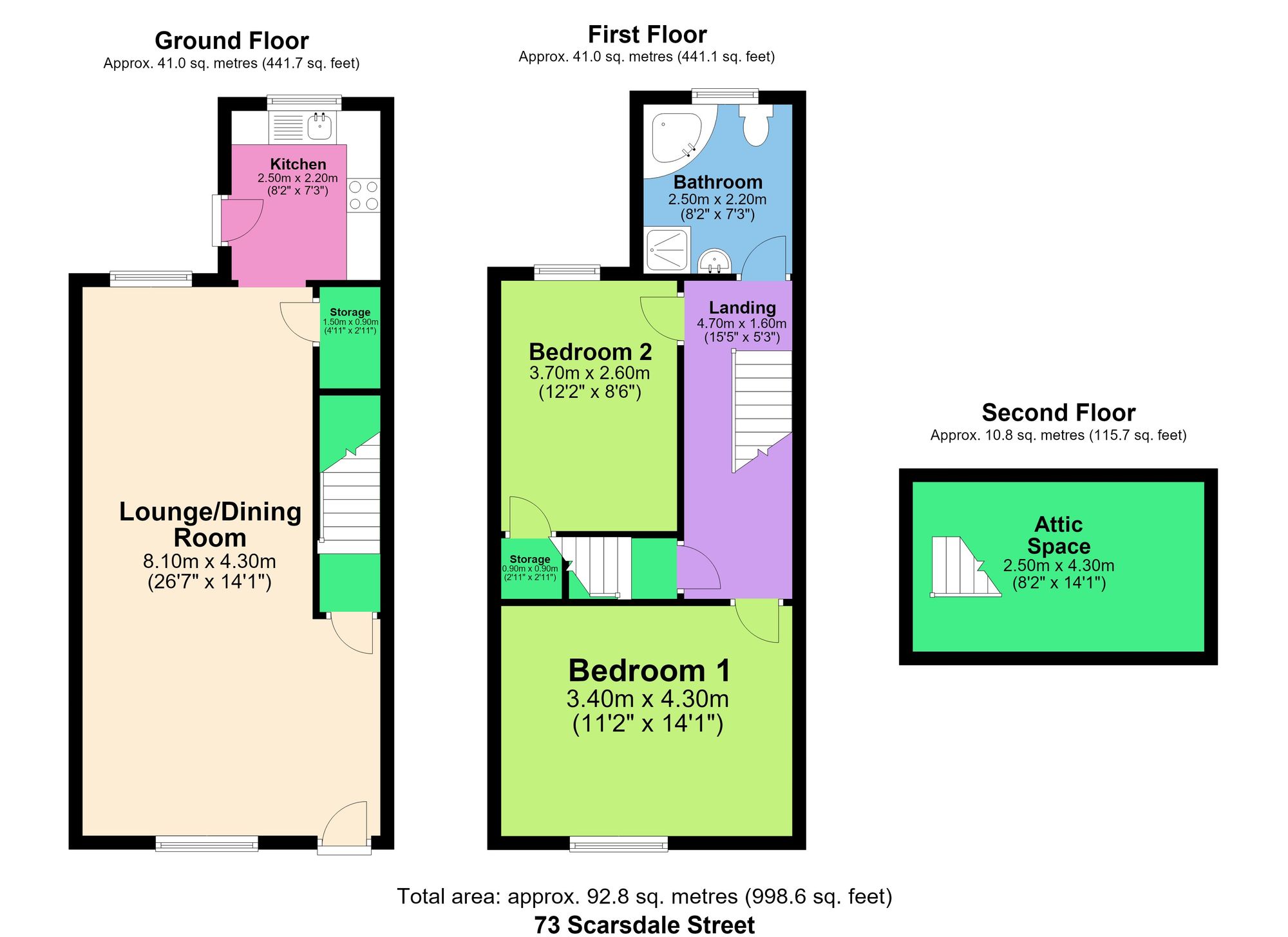 73 Scarsdale Street, Chesterfield floorplan