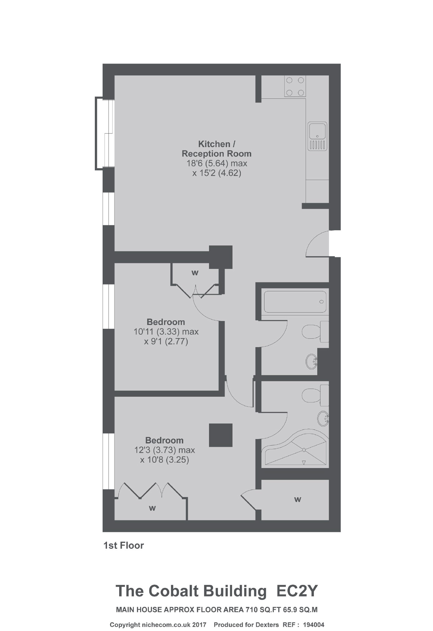 Flat 9, The Cobalt Building, 10-15, Bridgewater Square, London floorplan