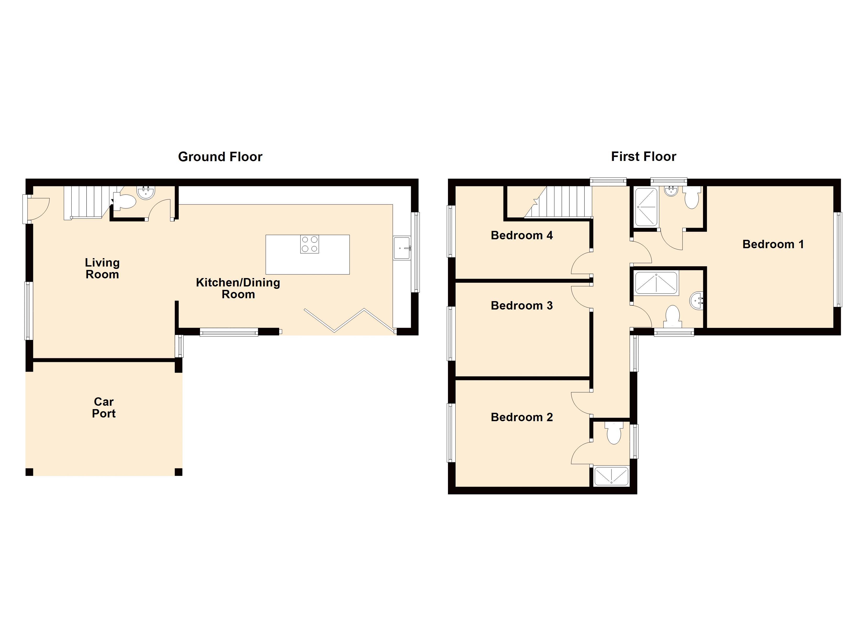 2a Rosewood, Wing Road, Oakham floorplan