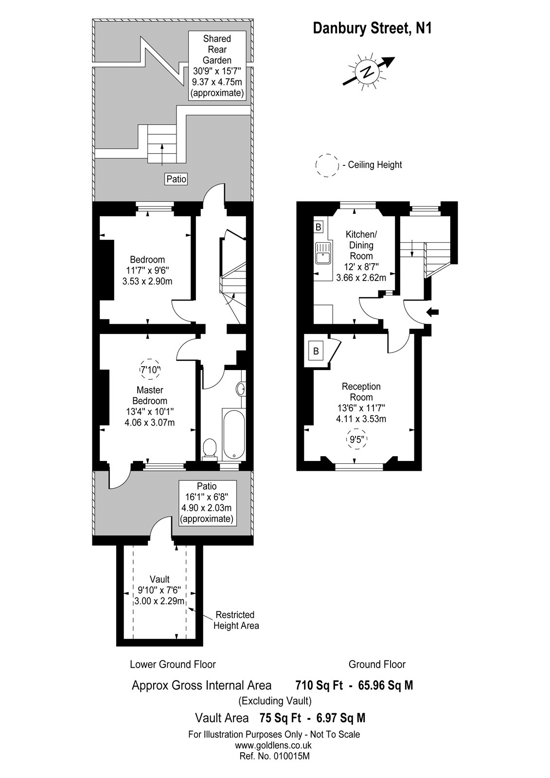 2 Bedrooms Flat for sale in Danbury Street, Islington, London N1