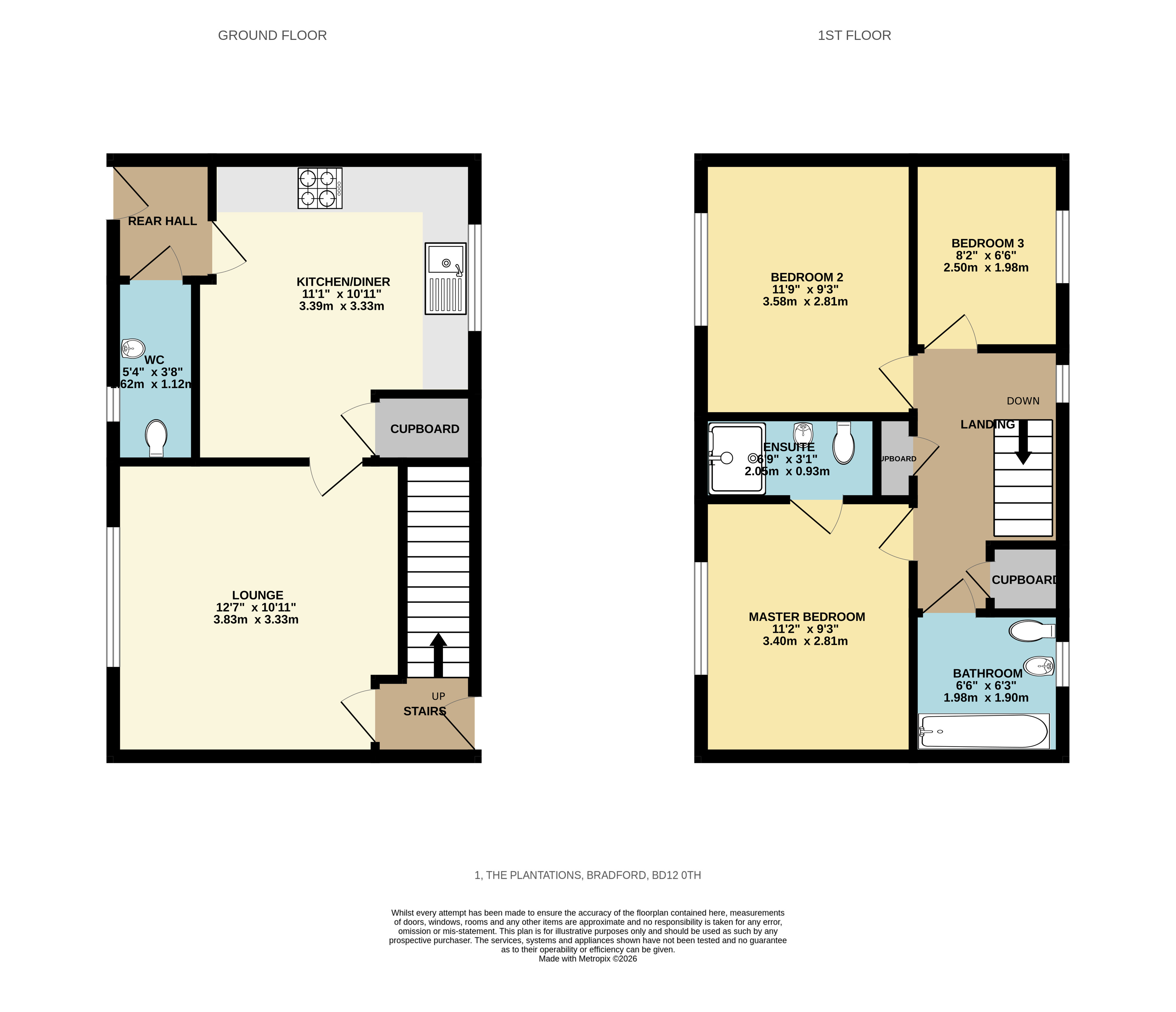1, The Plantations, Bradford floorplan